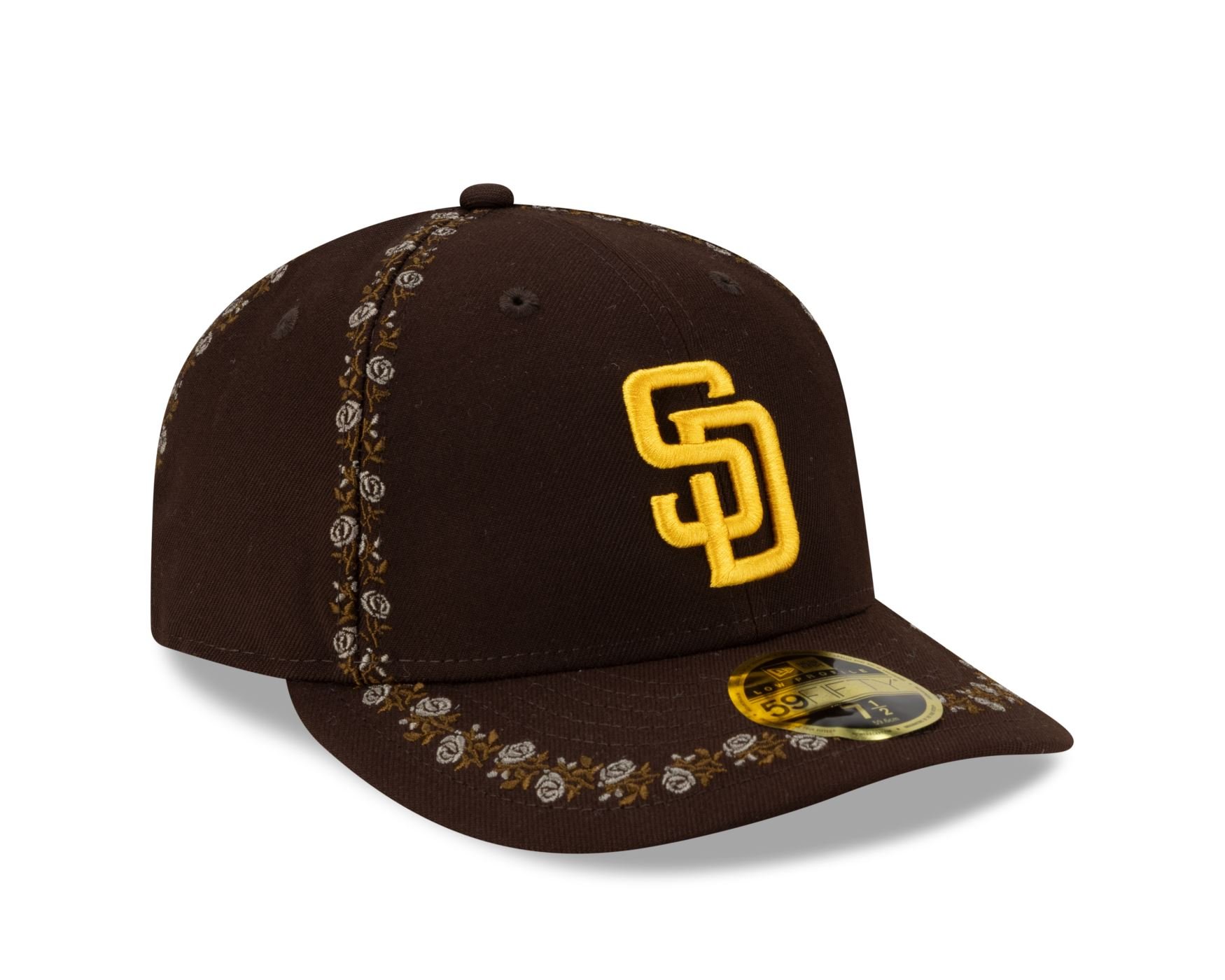Bone New Era 59FIFTY LOW PROFILE San Diego Padres MLB Off White Marrom 3