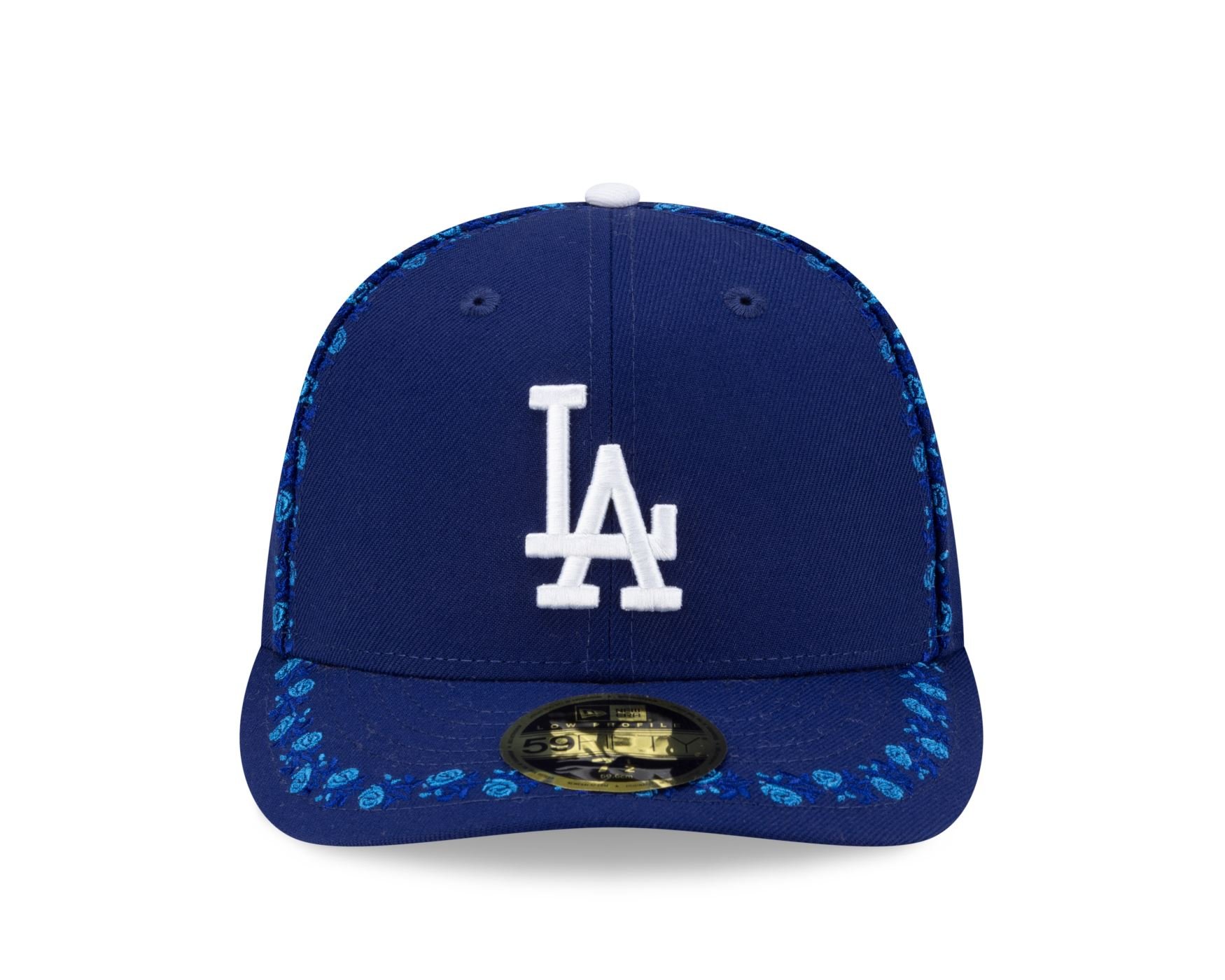 Bone New Era 59FIFTY Low Profile Los Angeles Dodgers MLB Off White Azul 2