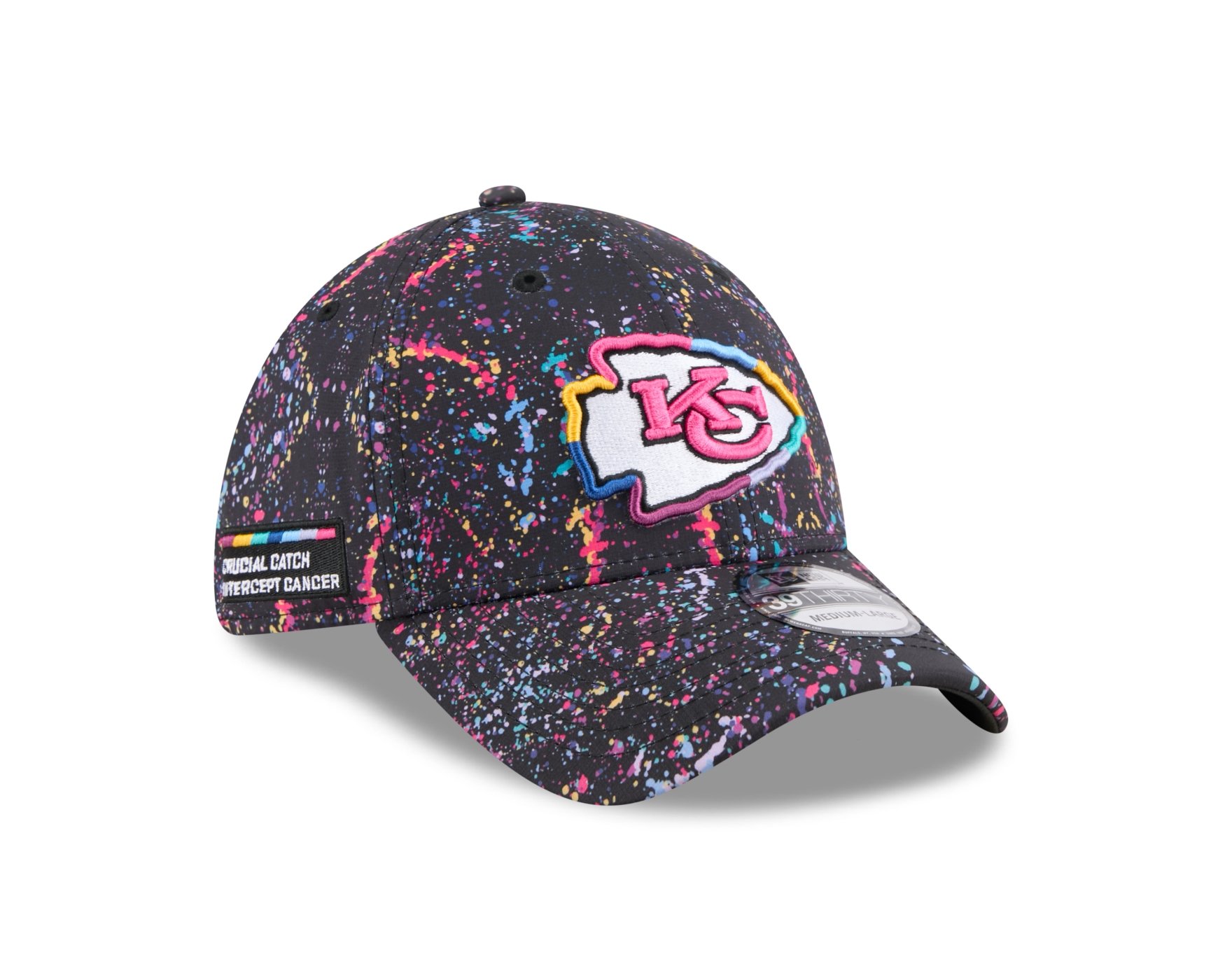 Bone New Era  39THIRTY Kansas City Chiefs NFL Preto Preto 3