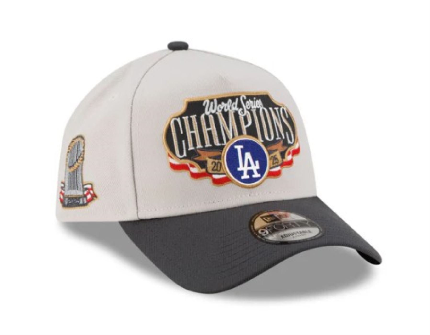 Bone New Era 9FORTY A-FRAME World Series Champions Los Angeles Dodgers MLB