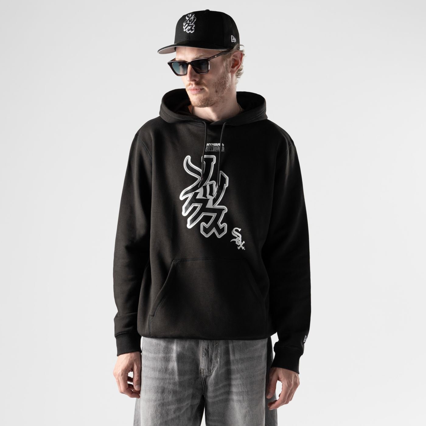 Moletom New Era Canguru Fechado Chicago White Sox MLB Hyperfly Preto Preto 4