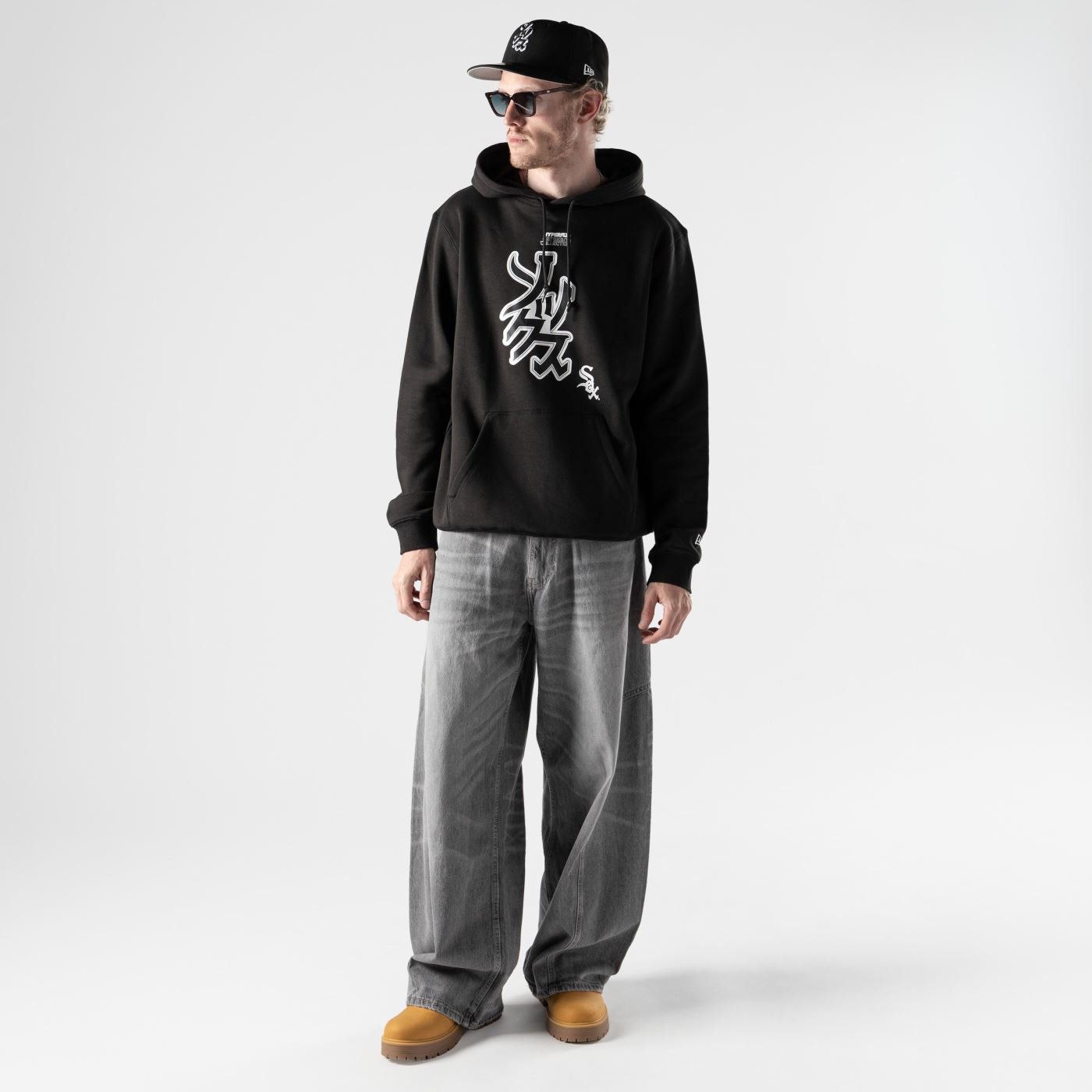 Moletom New Era Canguru Fechado Chicago White Sox MLB Hyperfly Preto Preto 6