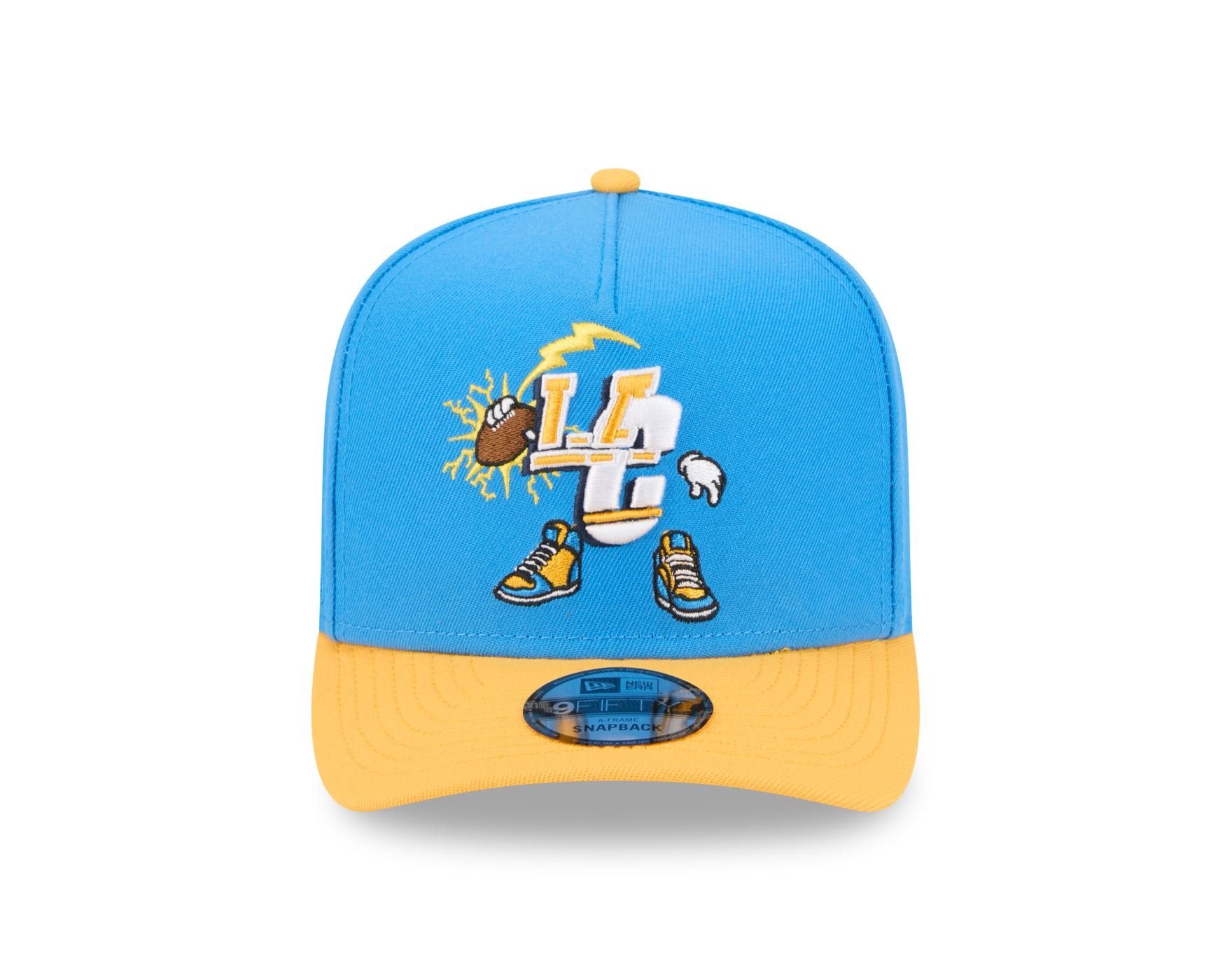 Bone New Era 9FIFTY A-FRAME Los Angeles Chargers NFL Azul Azul/Amarelo 2