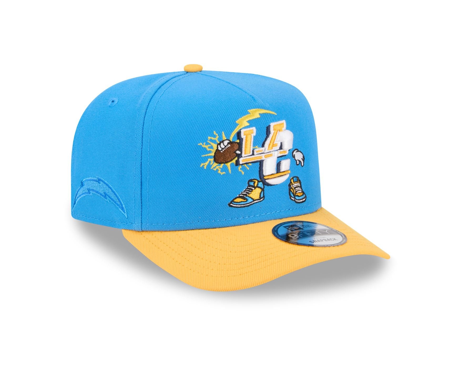 Bone New Era 9FIFTY A-FRAME Los Angeles Chargers NFL Azul Azul/Amarelo 3