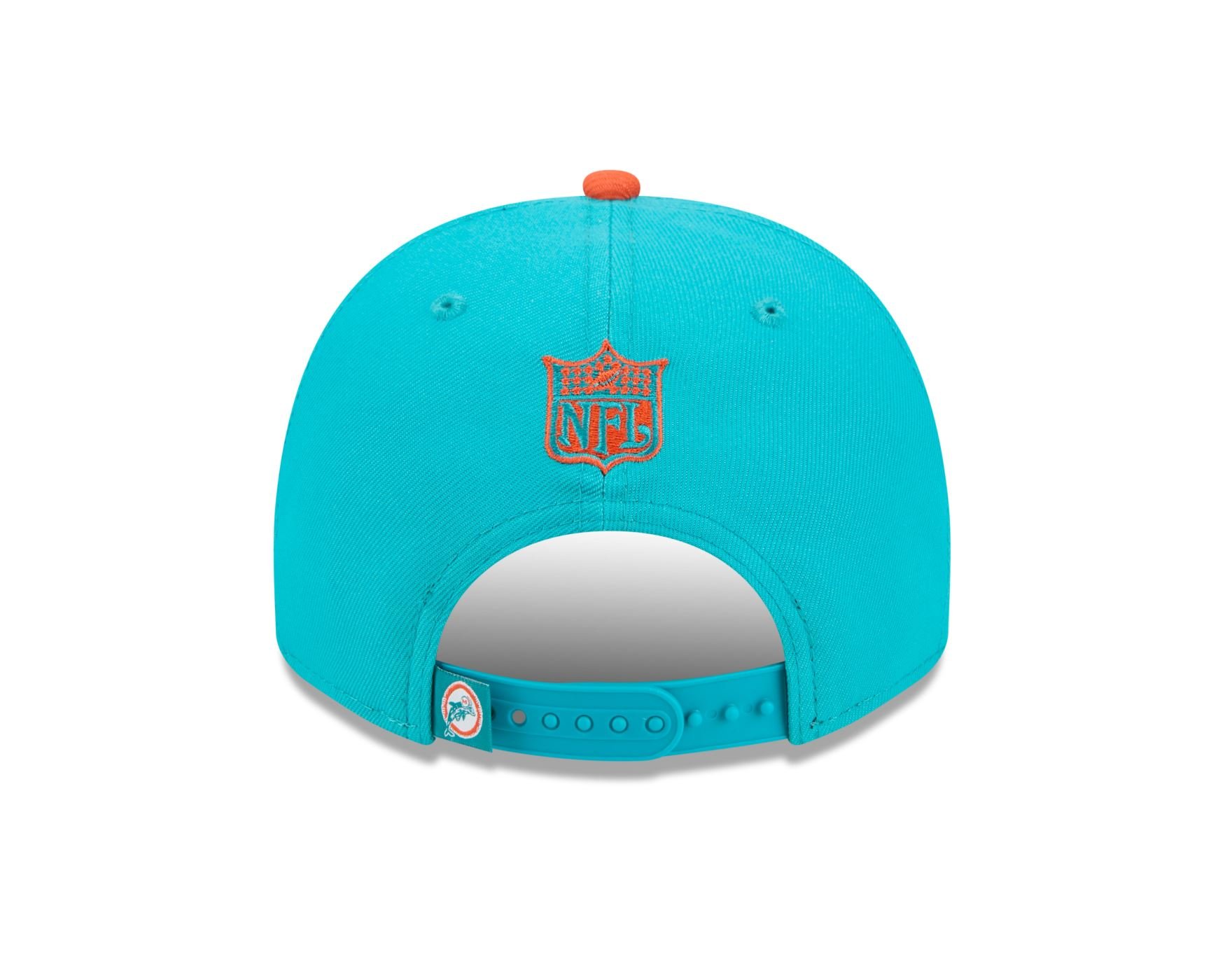 Bone New Era 9FIFTY A-FRAME Miami Dolphins NFL Verde Verde/Laranja 5