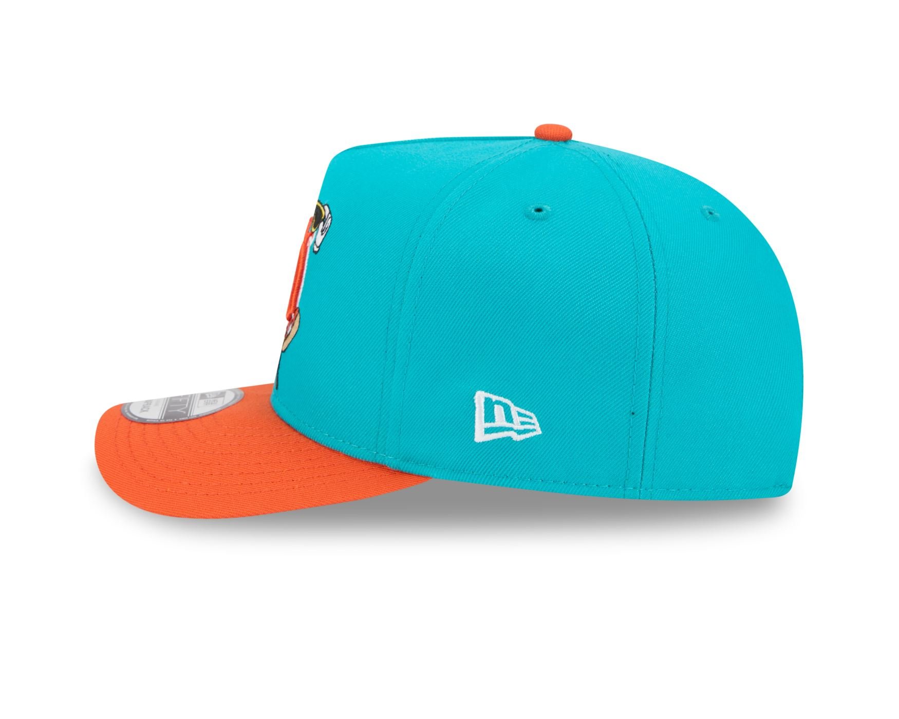 Bone New Era 9FIFTY A-FRAME Miami Dolphins NFL Verde Verde/Laranja 7