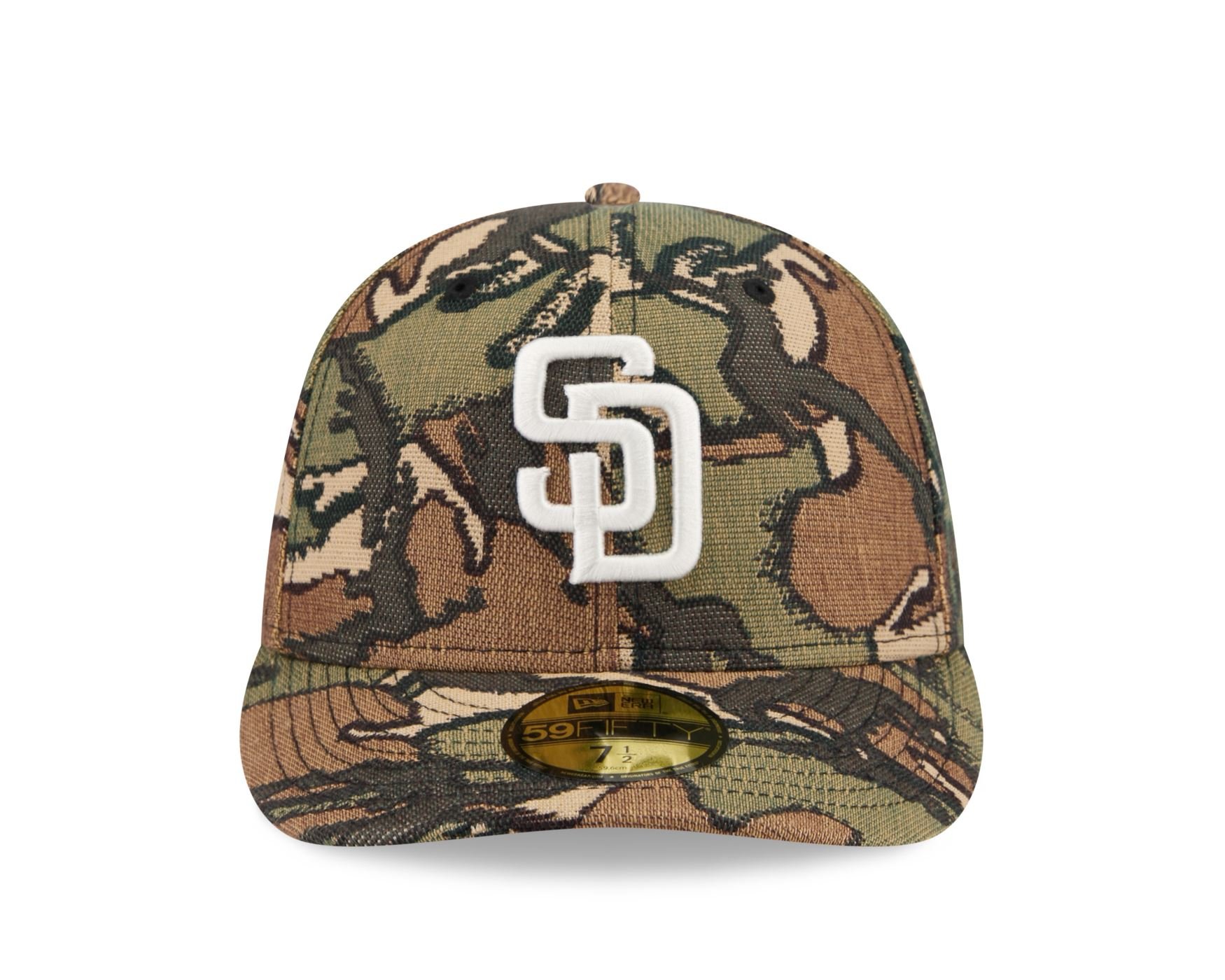 Bone New Era 59FIFTY San Diego Padres MLB Militar Marrom/Verde 2