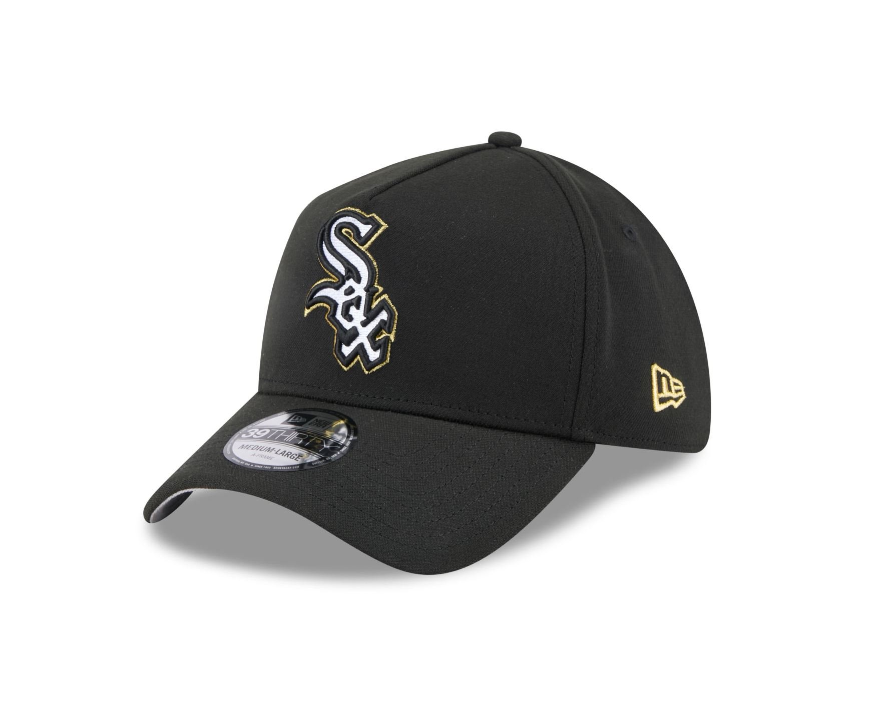 Bone New Era 39THIRTY A-FRAME Chicago White Sox MLB Preto