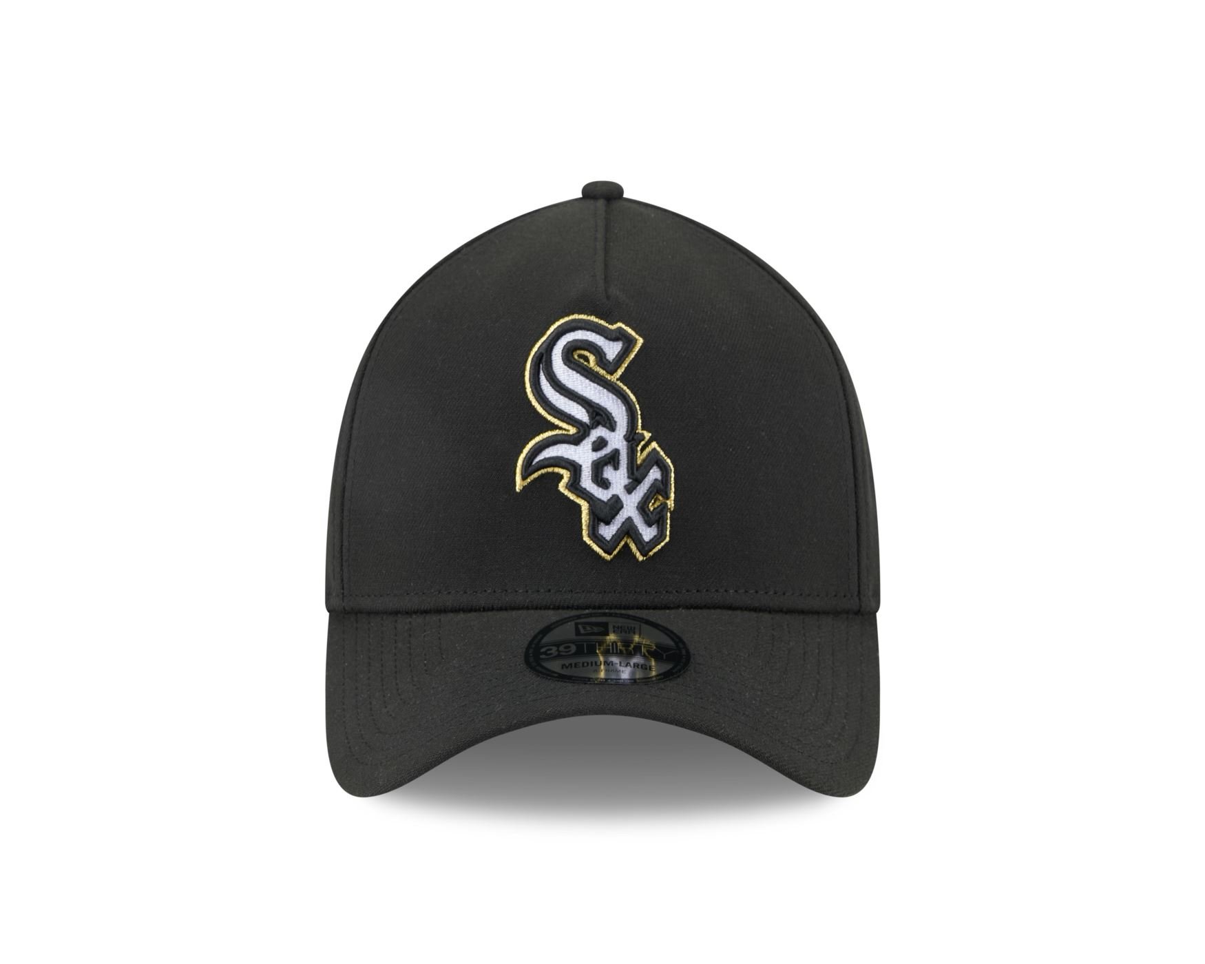 Bone New Era 39THIRTY A-FRAME Chicago White Sox MLB Preto Preto 2