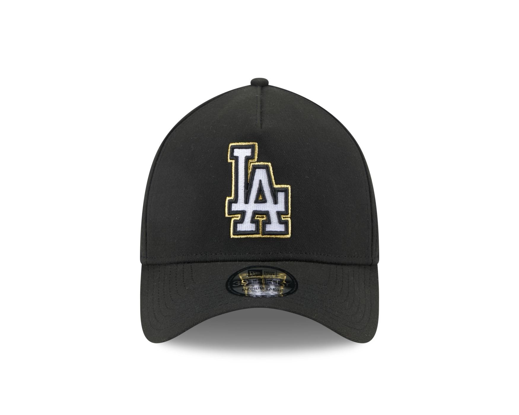 Bone New Era  39THIRTY A-Frame Los Angeles Dodgers MLB Preto Preto 2