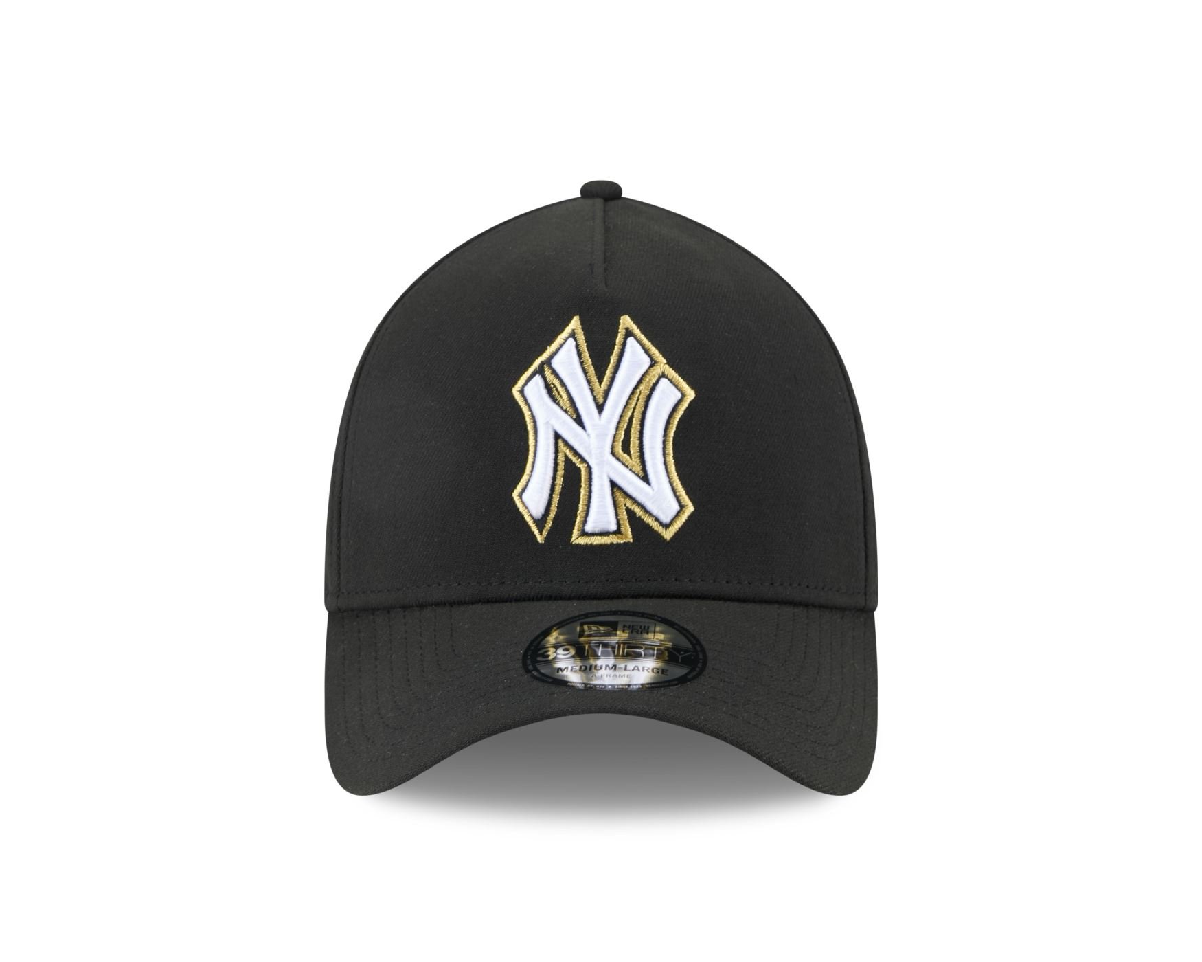 Bone New Era  39THIRTY A-Frame New York Yankees MLB Preto Preto 2