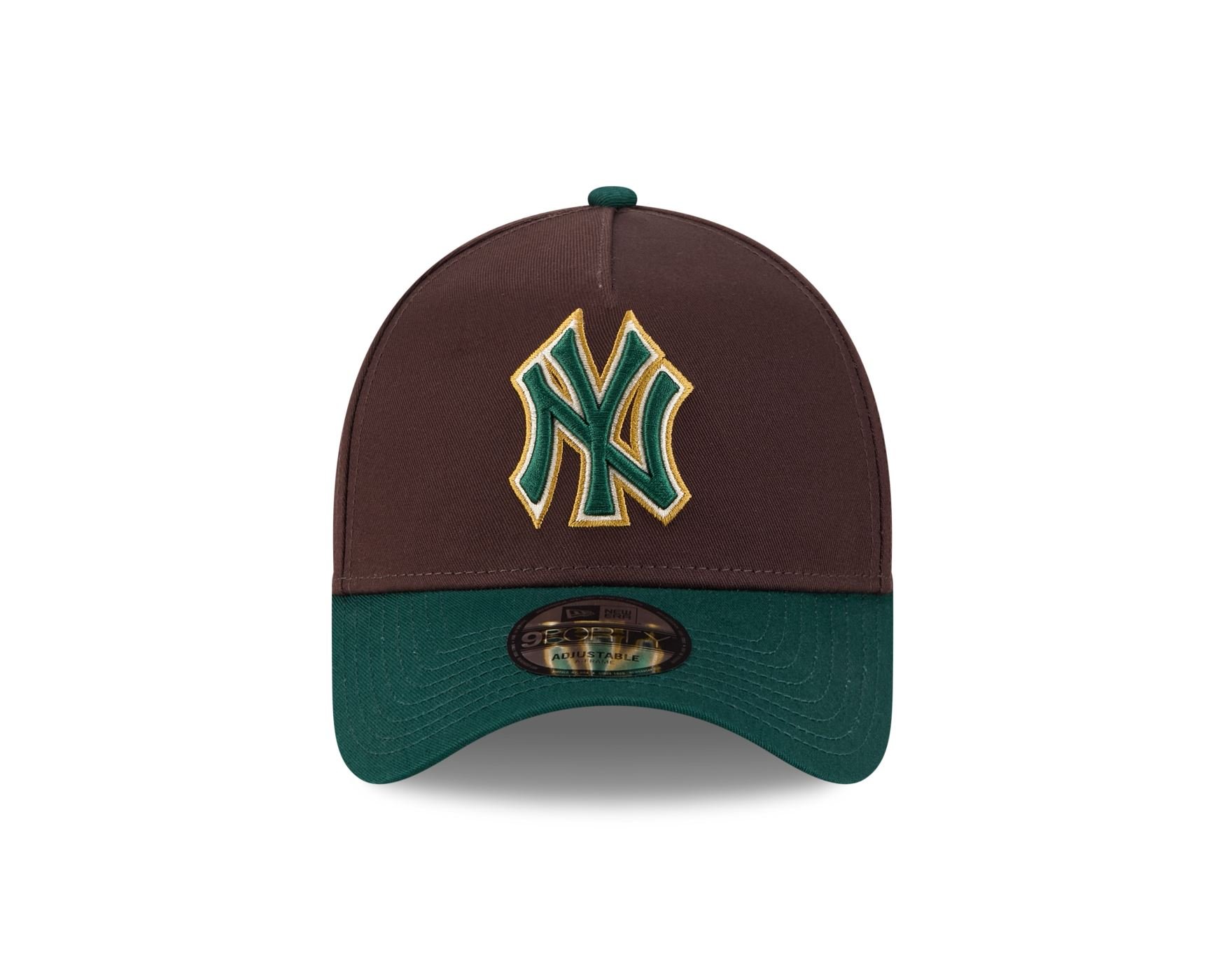 Bone New Era 9FORTY A-FRAME SNAPBACK New York Yankees MLB Marrom Marrom/Verde 2