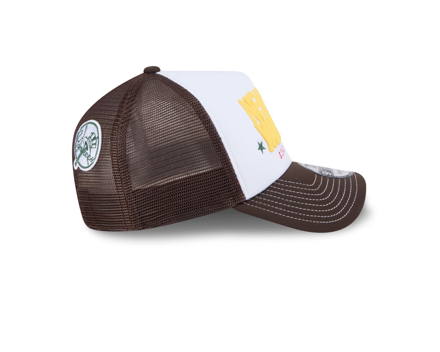 Bone New Era 9FORTY A-FRAME TRUCKER SN New York Yankees MLB Marrom Marrom/Branco 3