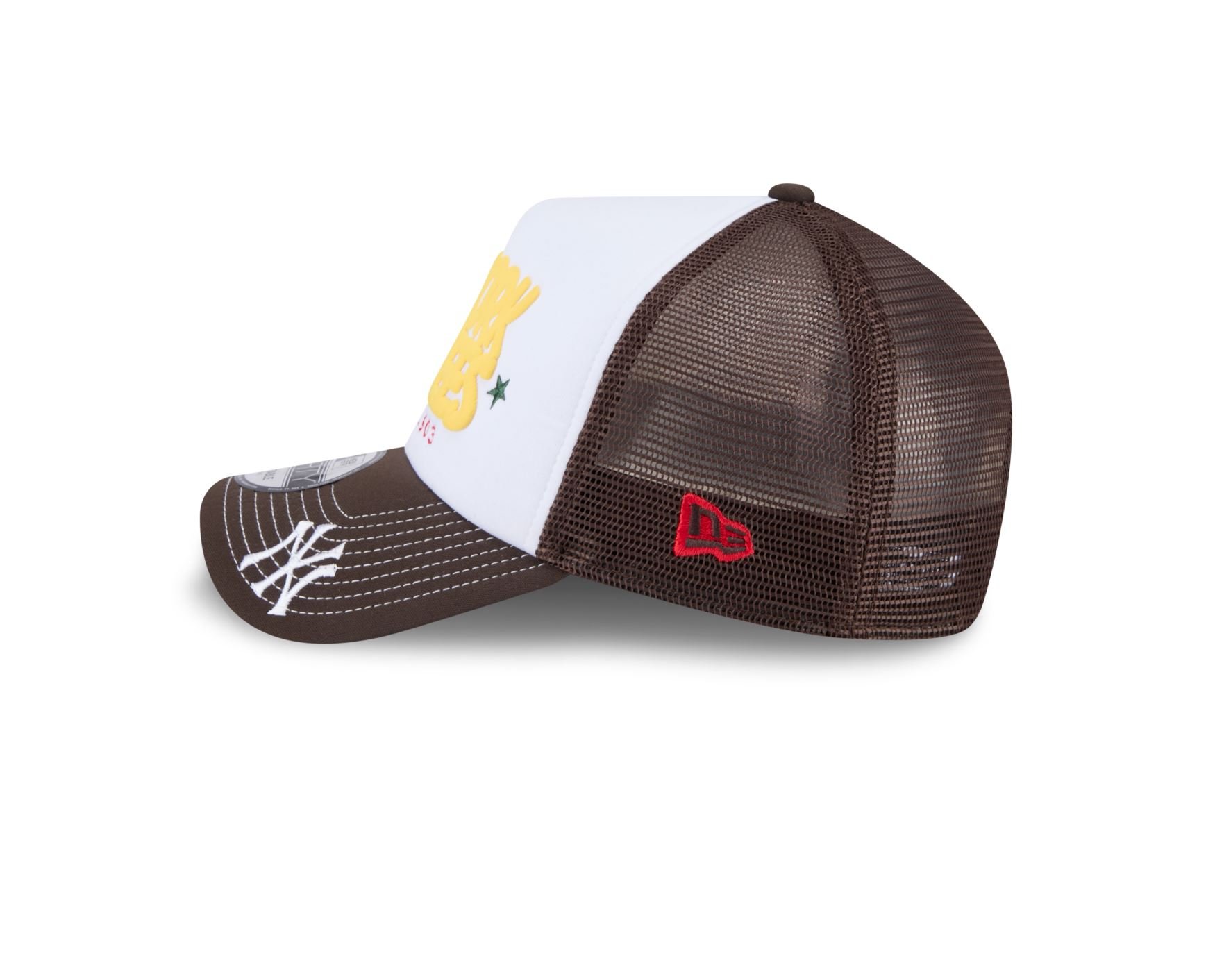 Bone New Era 9FORTY A-FRAME TRUCKER SN New York Yankees MLB Marrom Marrom/Branco 6