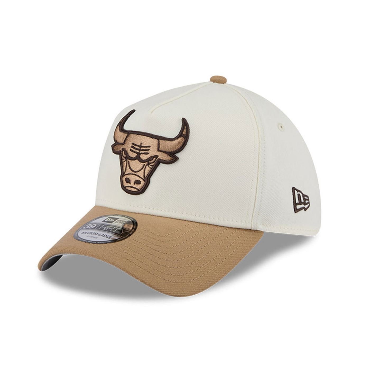 Bone New Era 39THIRTY A-FRAME Chicago Bulls NBA Branco