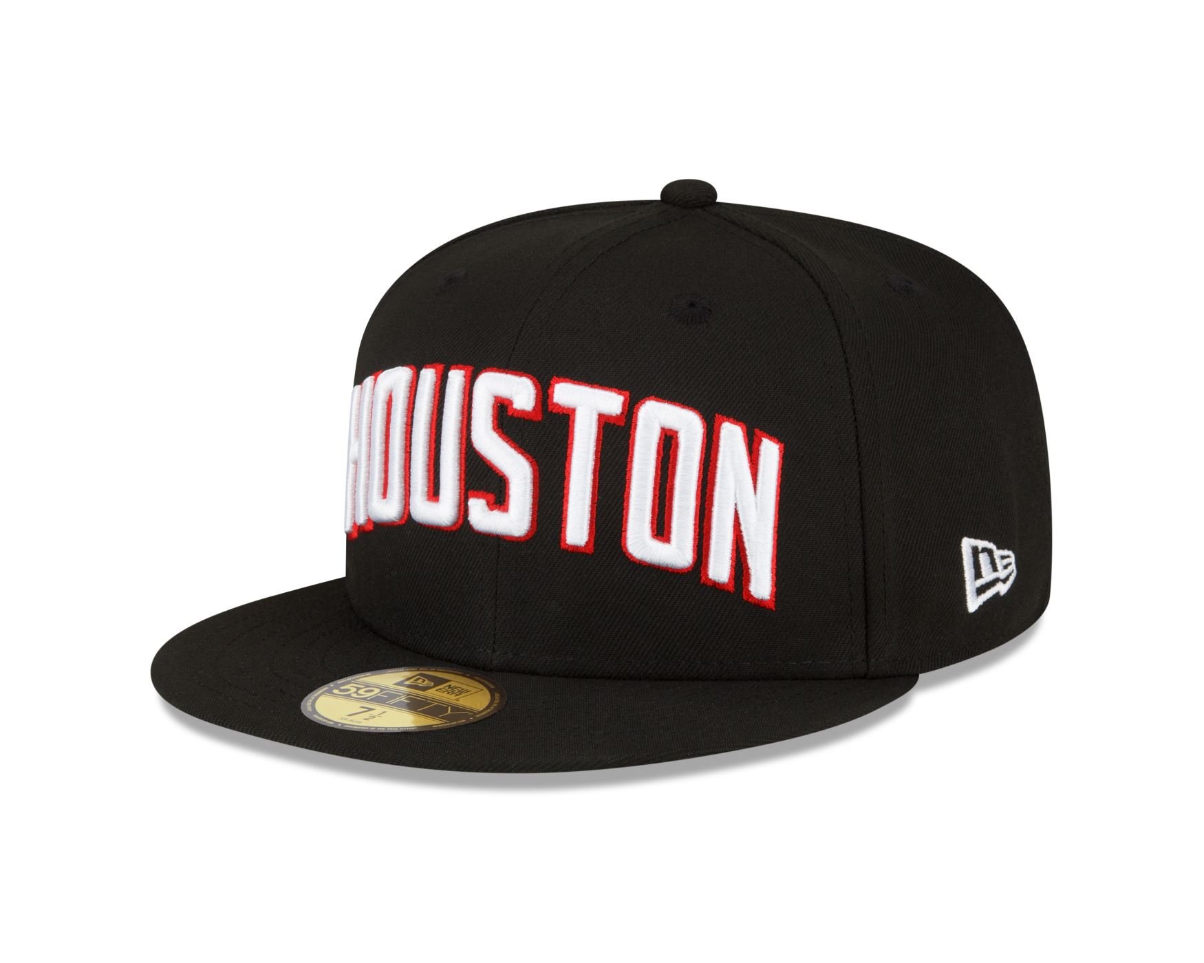 Bone New Era  59FIFTY Houston Rockets NBA Preto
