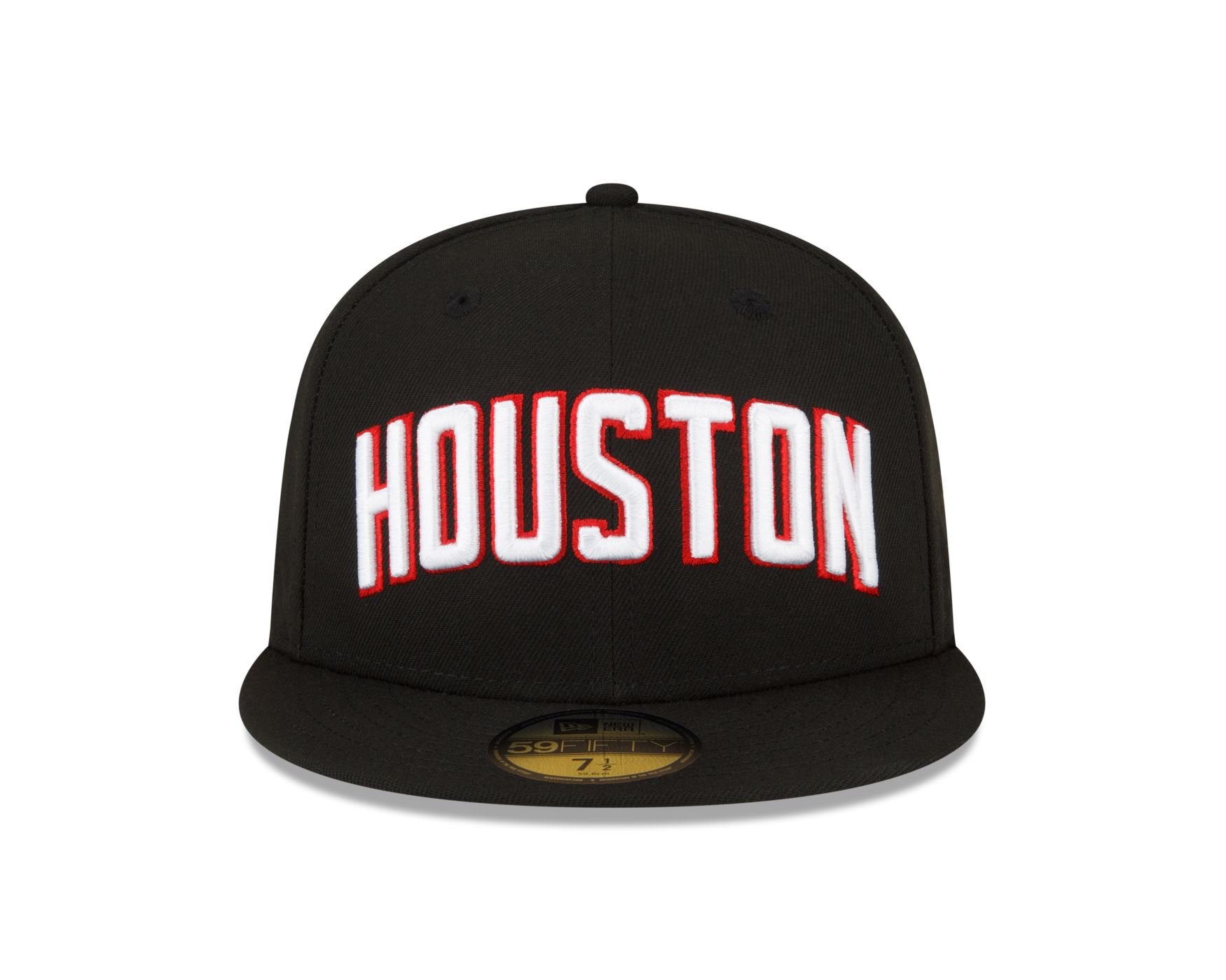 Bone New Era  59FIFTY Houston Rockets NBA Preto Preto 2