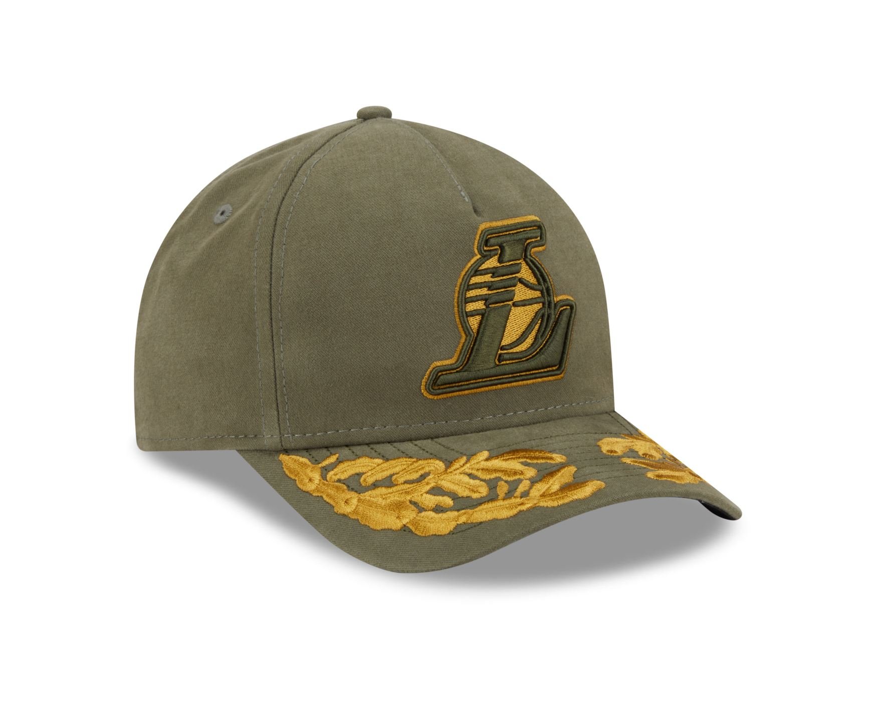 Bone New Era 9FORTY M-CROWN Los Angeles Lakers NBA x Alpha Industries Verde Verde 2