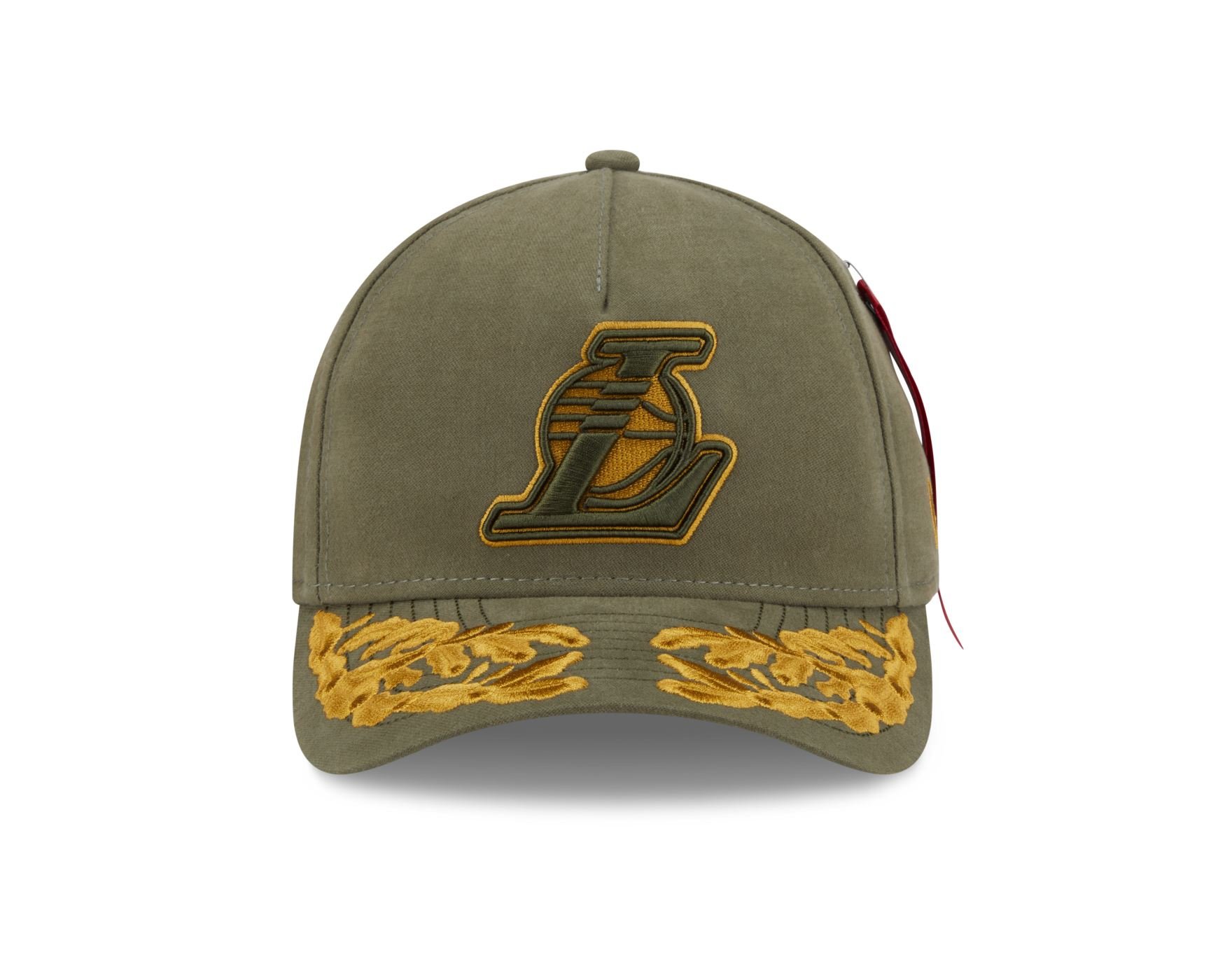 Bone New Era 9FORTY M-CROWN Los Angeles Lakers NBA x Alpha Industries Verde Verde 3