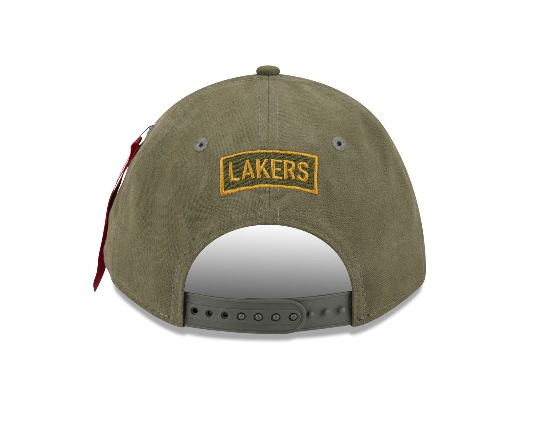Bone New Era 9FORTY M-CROWN Los Angeles Lakers NBA x Alpha Industries Verde Verde 5