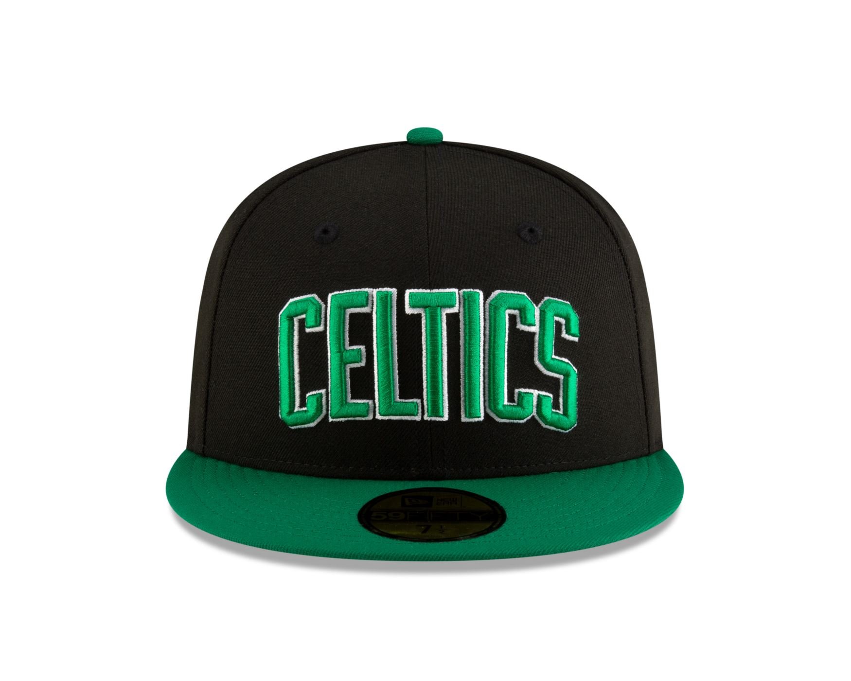 Bone New Era 59FIFTY Boston Celtics NBA Preto Preto/Verde 2