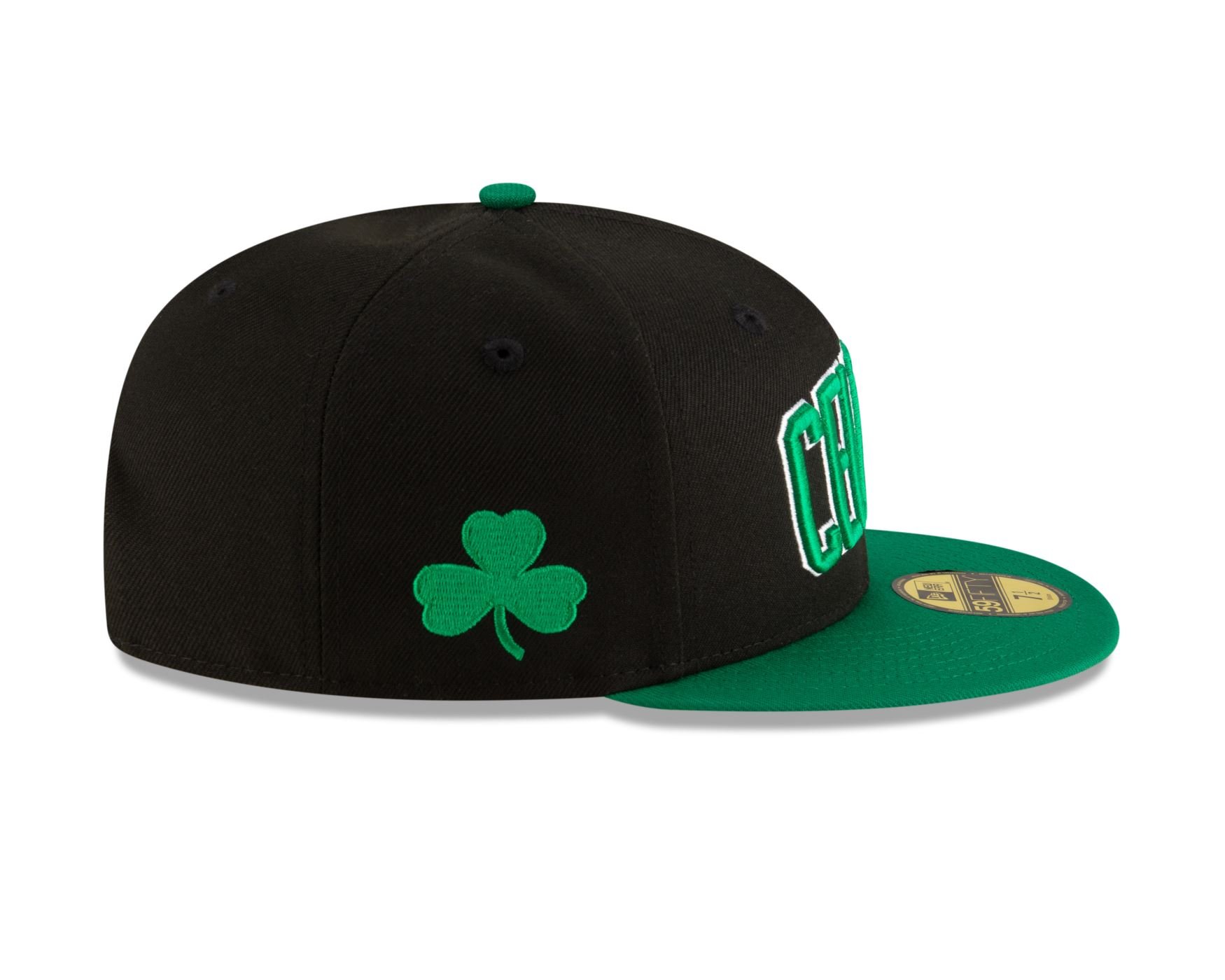 Bone New Era 59FIFTY Boston Celtics NBA Preto Preto/Verde 4