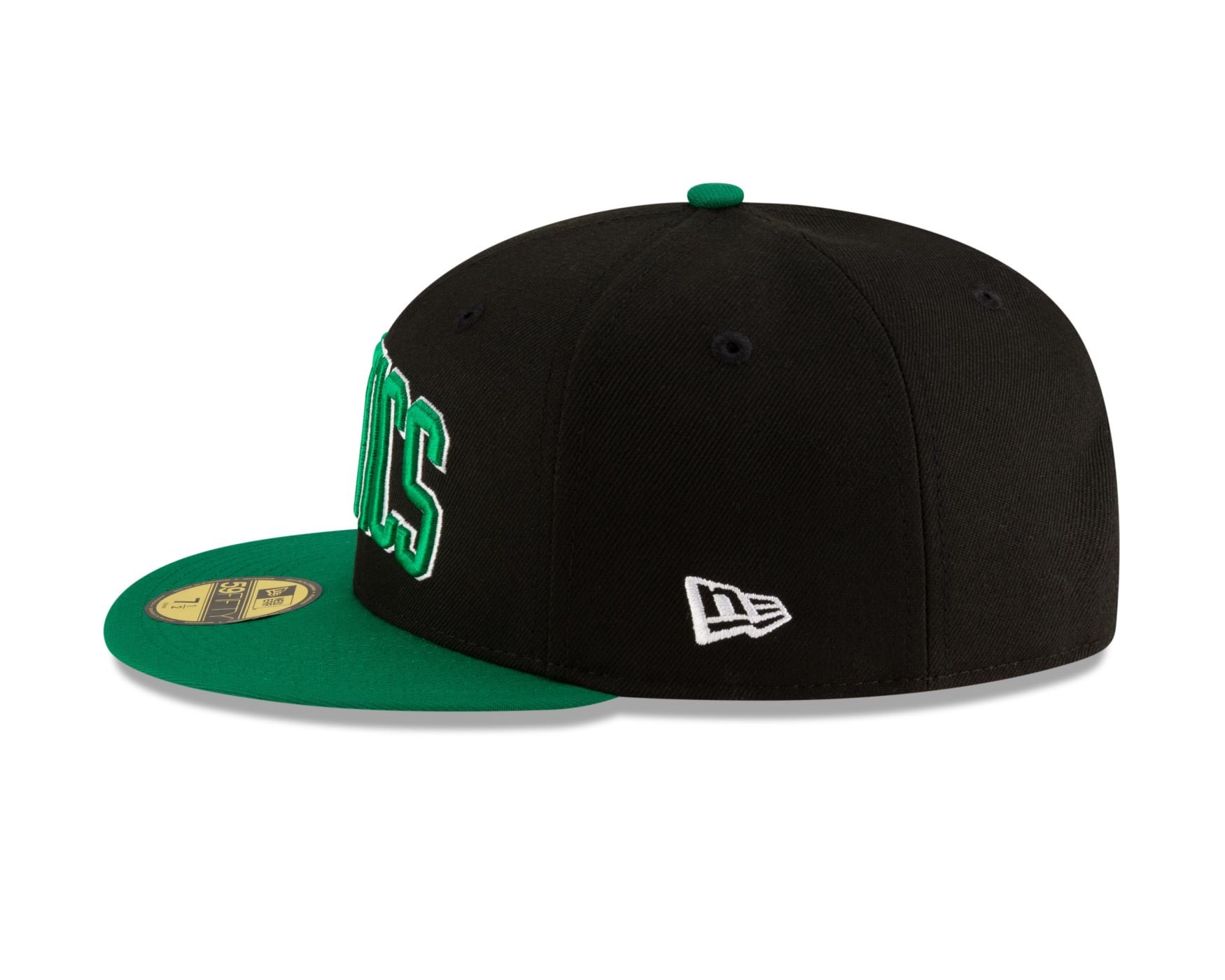 Bone New Era 59FIFTY Boston Celtics NBA Preto Preto/Verde 6
