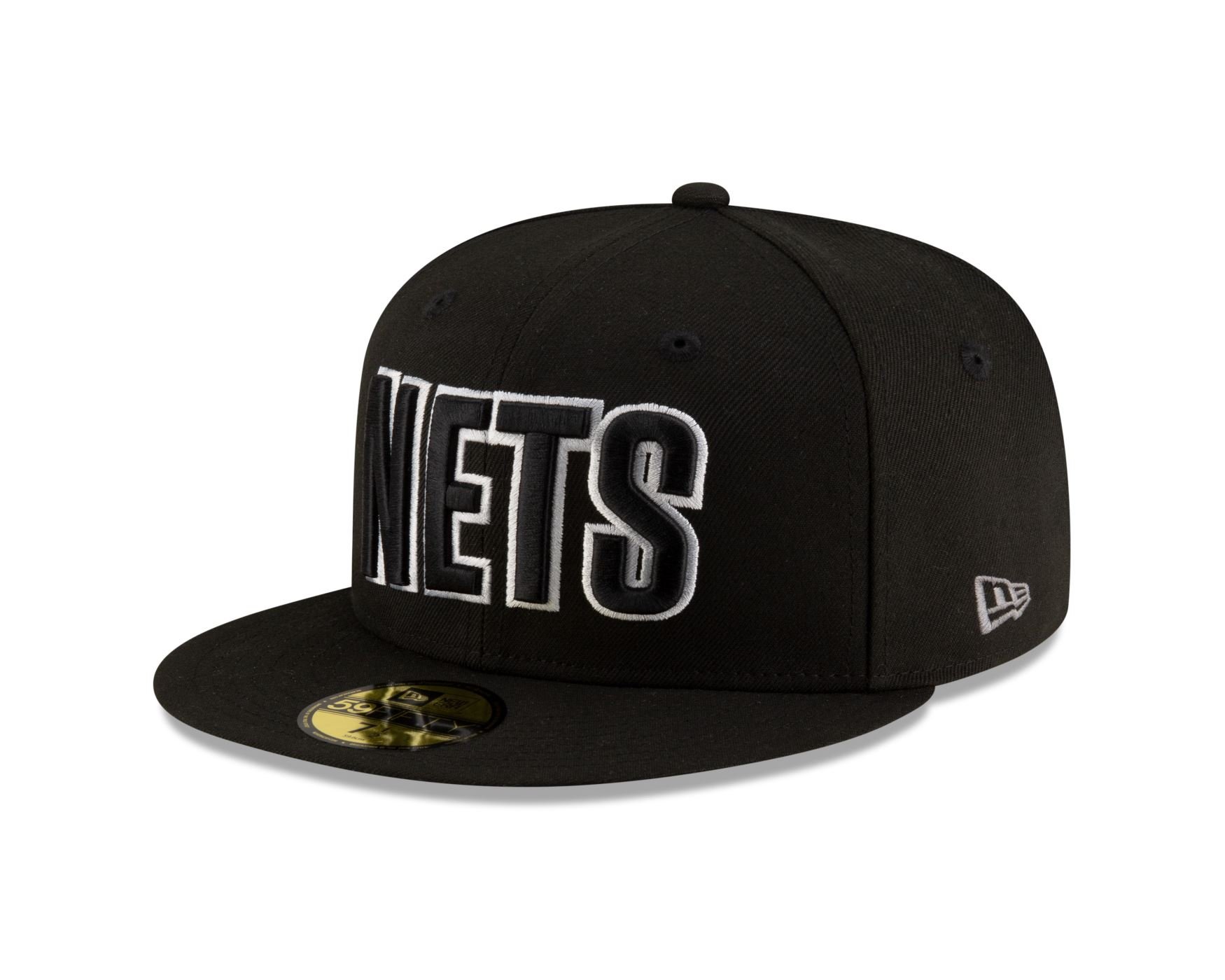 Bone New Era  59FIFTY Brooklyn Nets NBA Preto