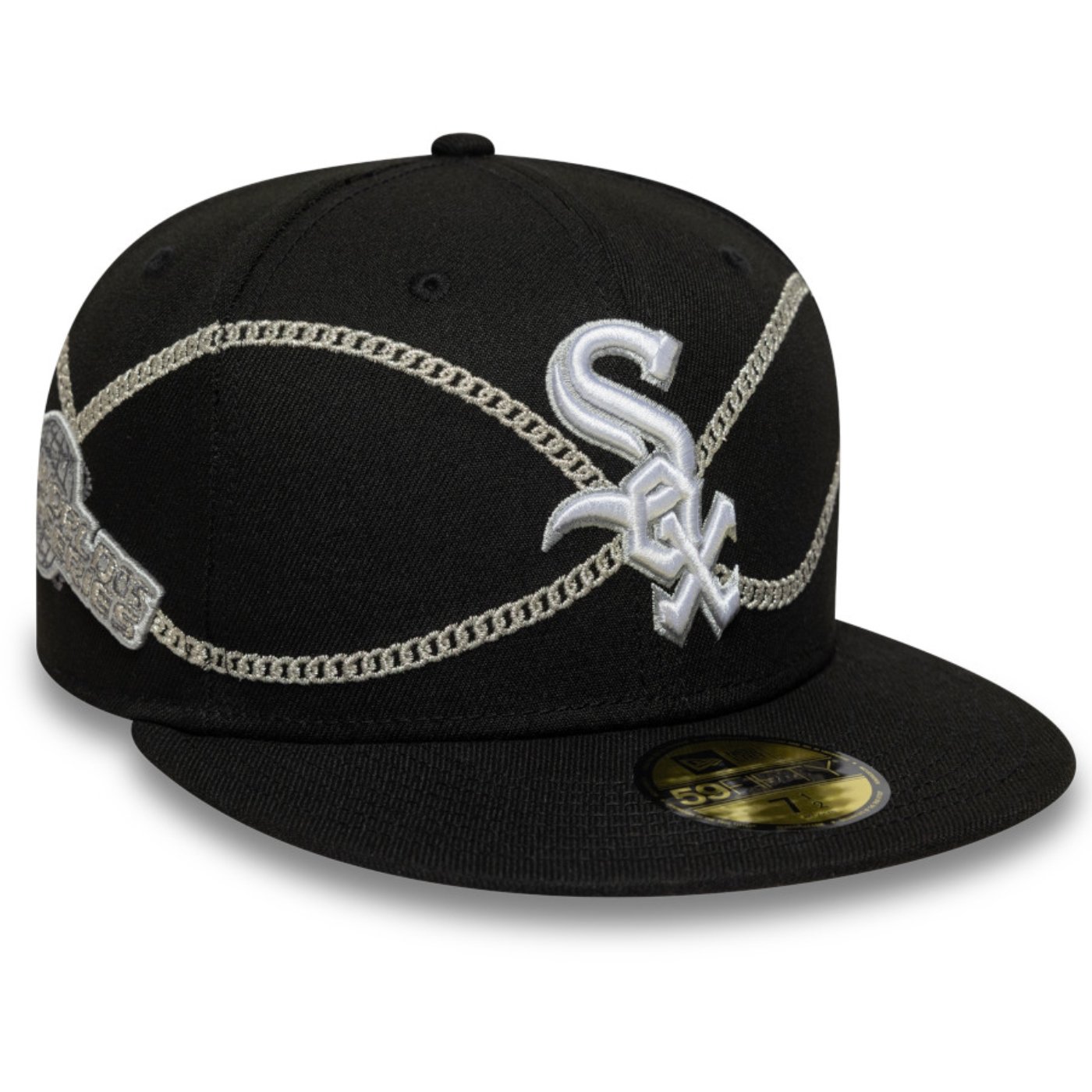 Bone New Era 59FIFTY Chicago White Sox MLB Preto Preto 3