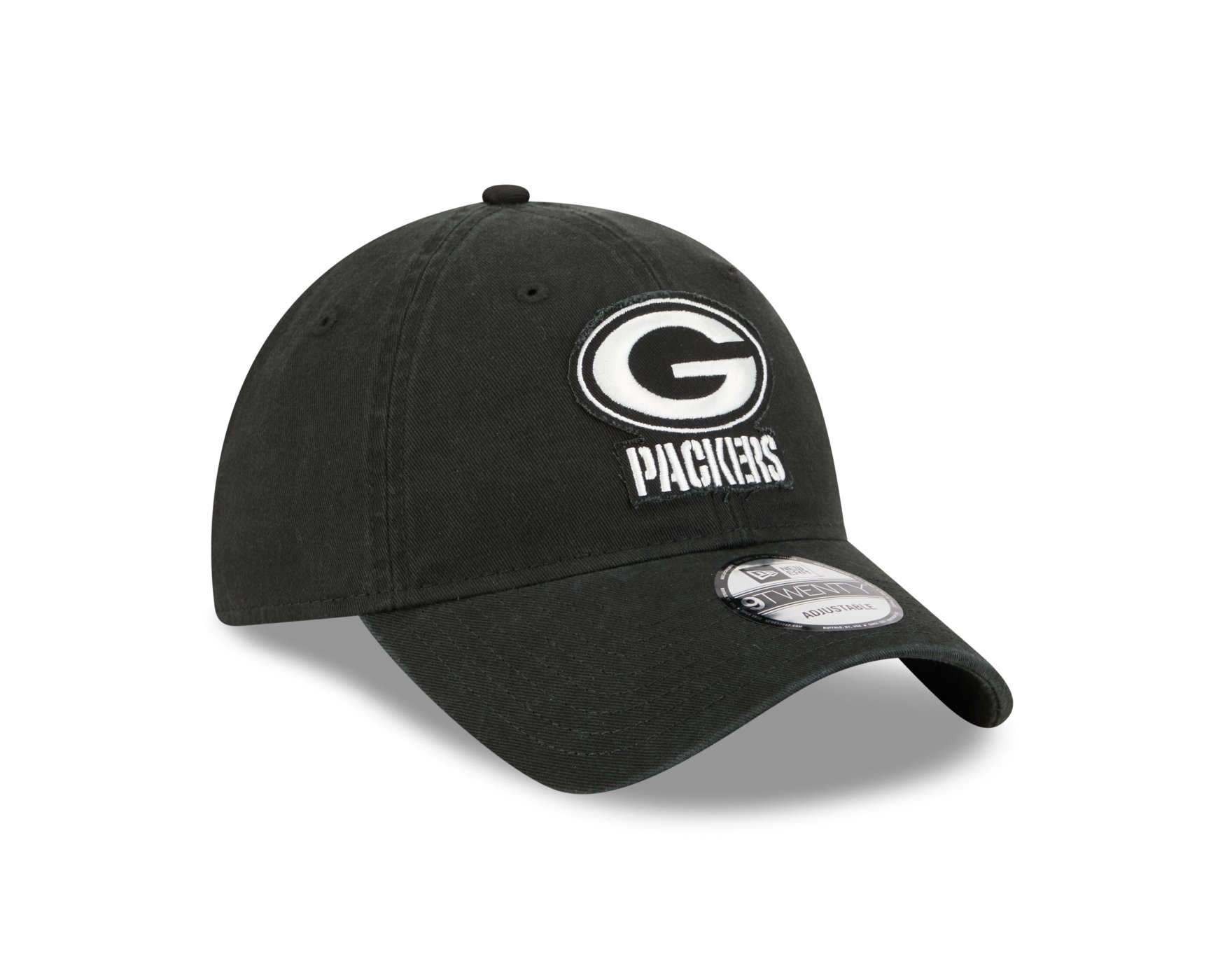 Bone New Era 9TWENTY STRAPBACK Green Bay Packers NFL Preto Preto 3