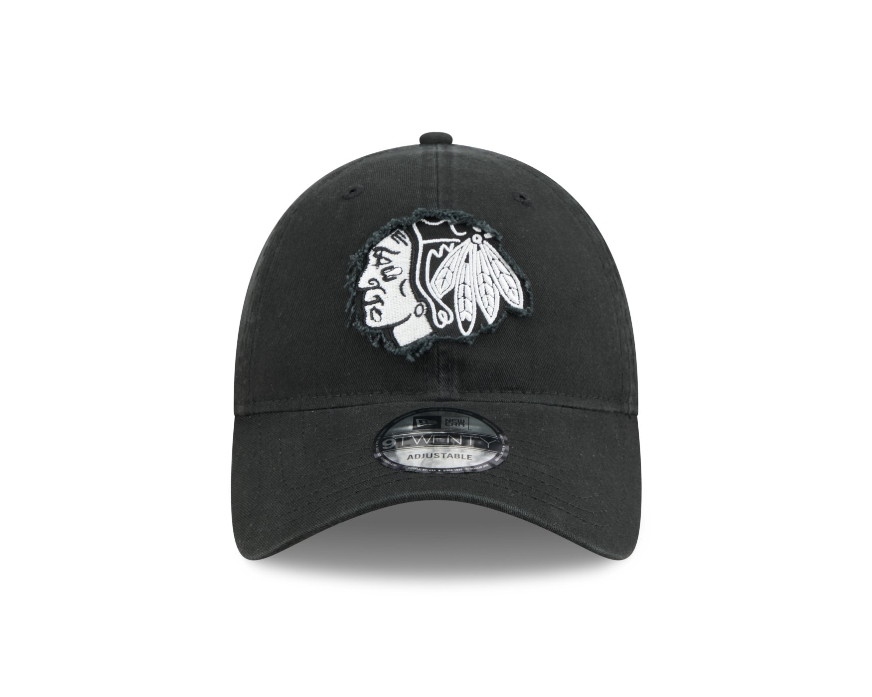 Bone New Era 9TWENTY STRAPBACK Chicago Blackhawks NHL Preto Preto 2