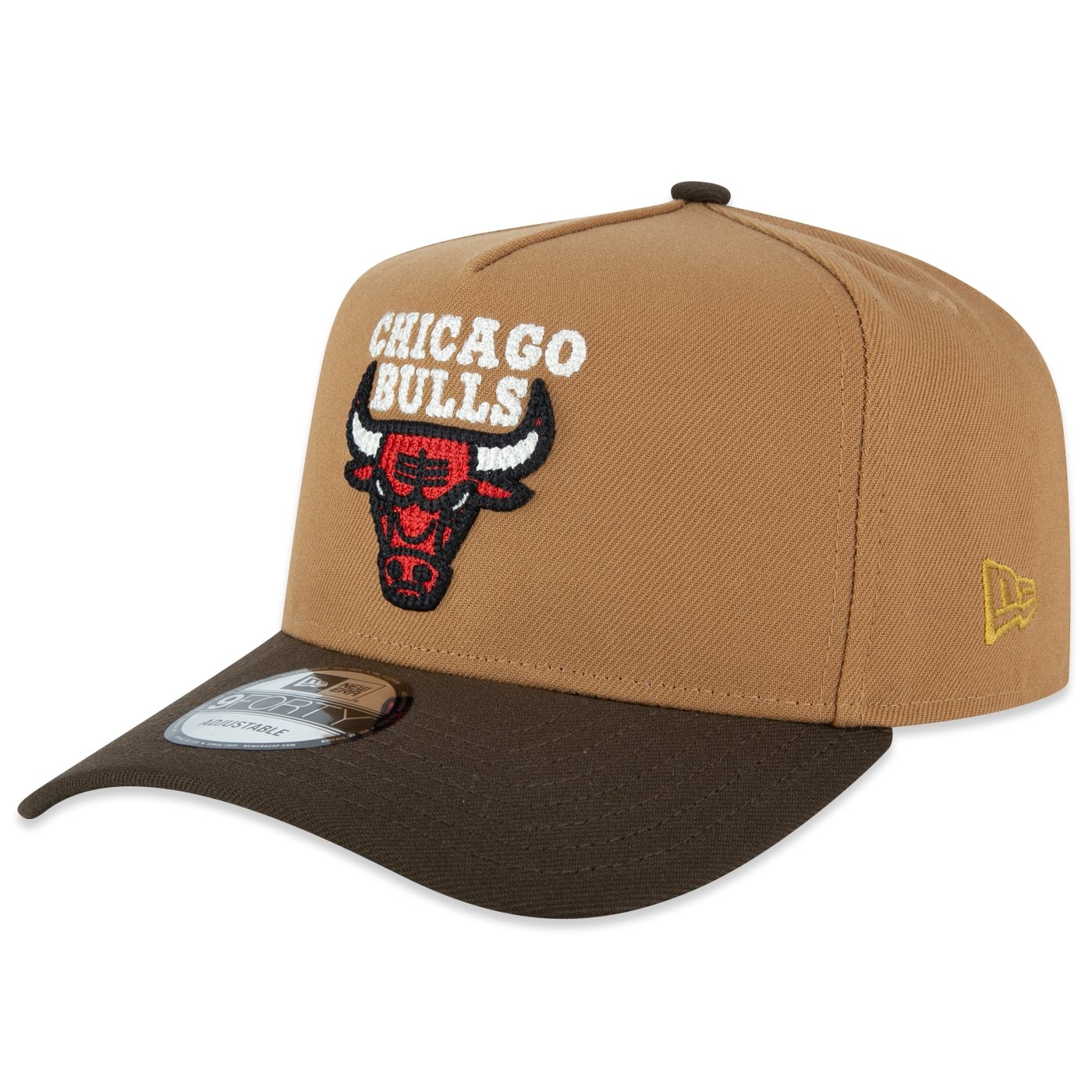 Bone New Era  9FORTY A-Frame Chicago Bulls NBA Kaki