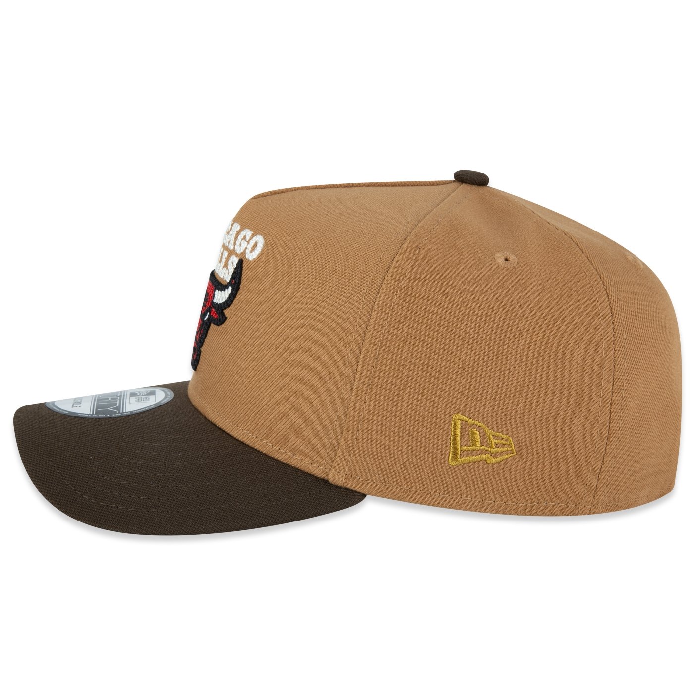 Bone New Era 9FORTY A-Frame Chicago Bulls NBA Kaki Kaki 4