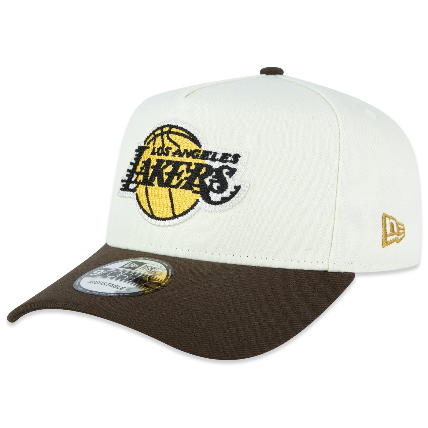 Bone New Era  9FORTY A-Frame Los Angeles Lakers NBA Off White