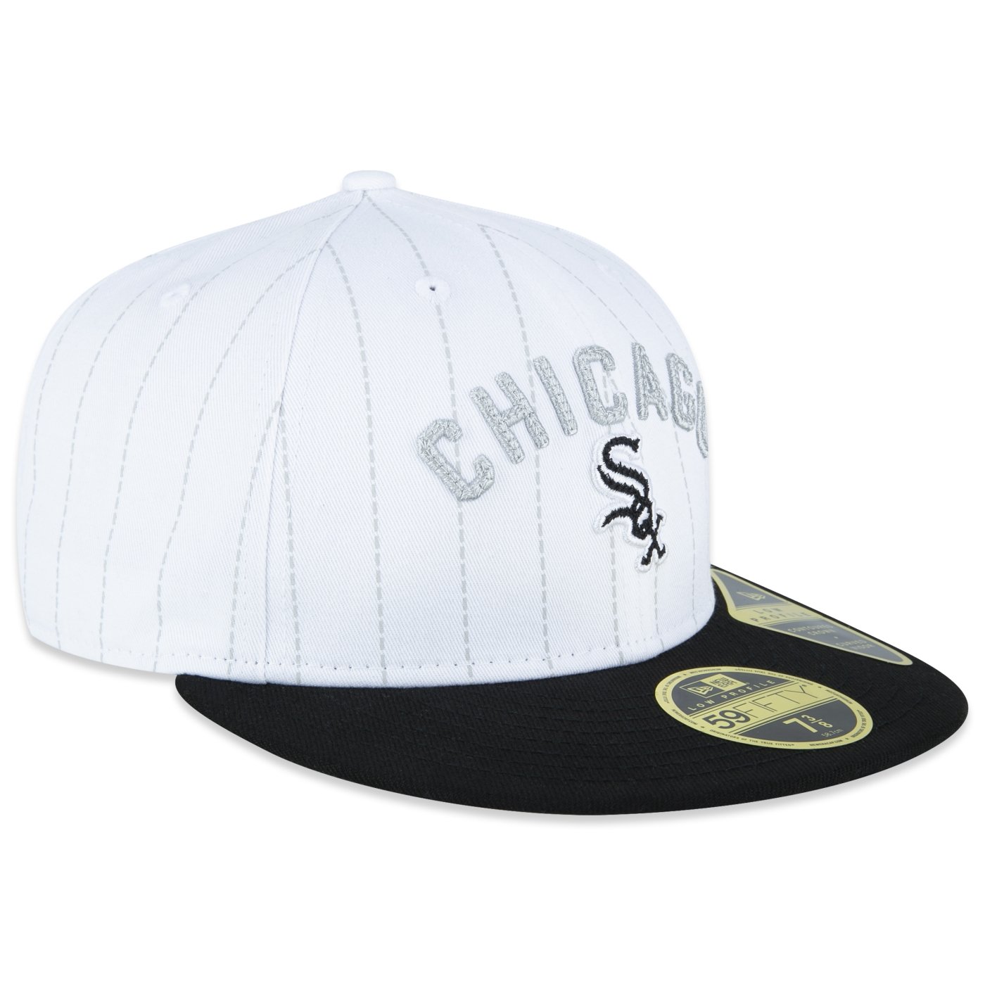 Bone New Era 59FIFTY Low Profile Chicago White Sox MLB Branco Branco 2