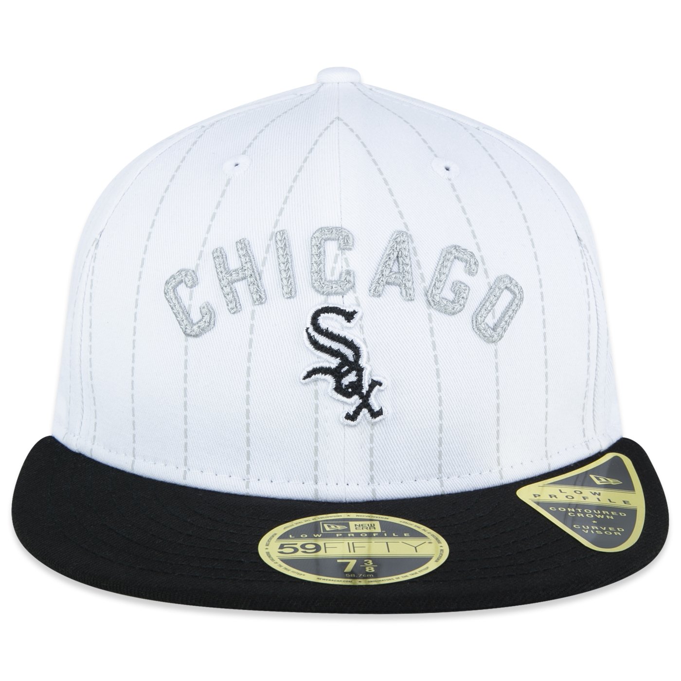 Bone New Era 59FIFTY Low Profile Chicago White Sox MLB Branco Branco 3