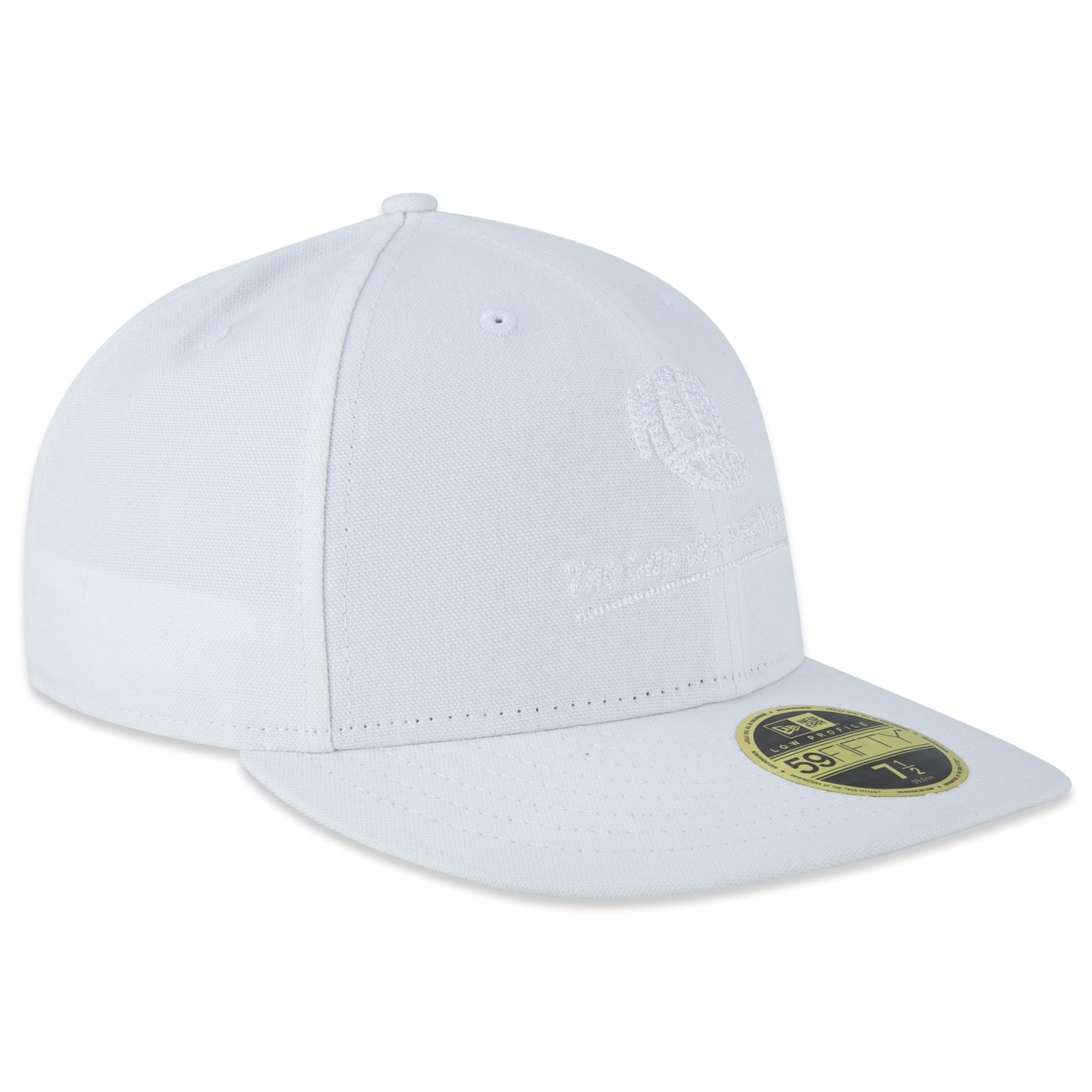 Bone New Era  59FIFTY Low Profile Branded Branco Branco 3