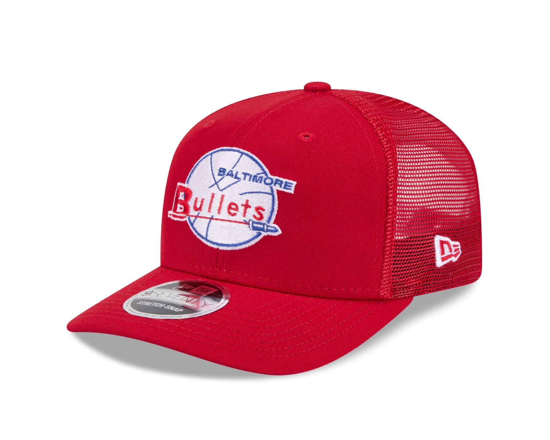Bone New Era 9SEVENTY STRETCH SNAP Baltimore Bullets NBA Vermelho