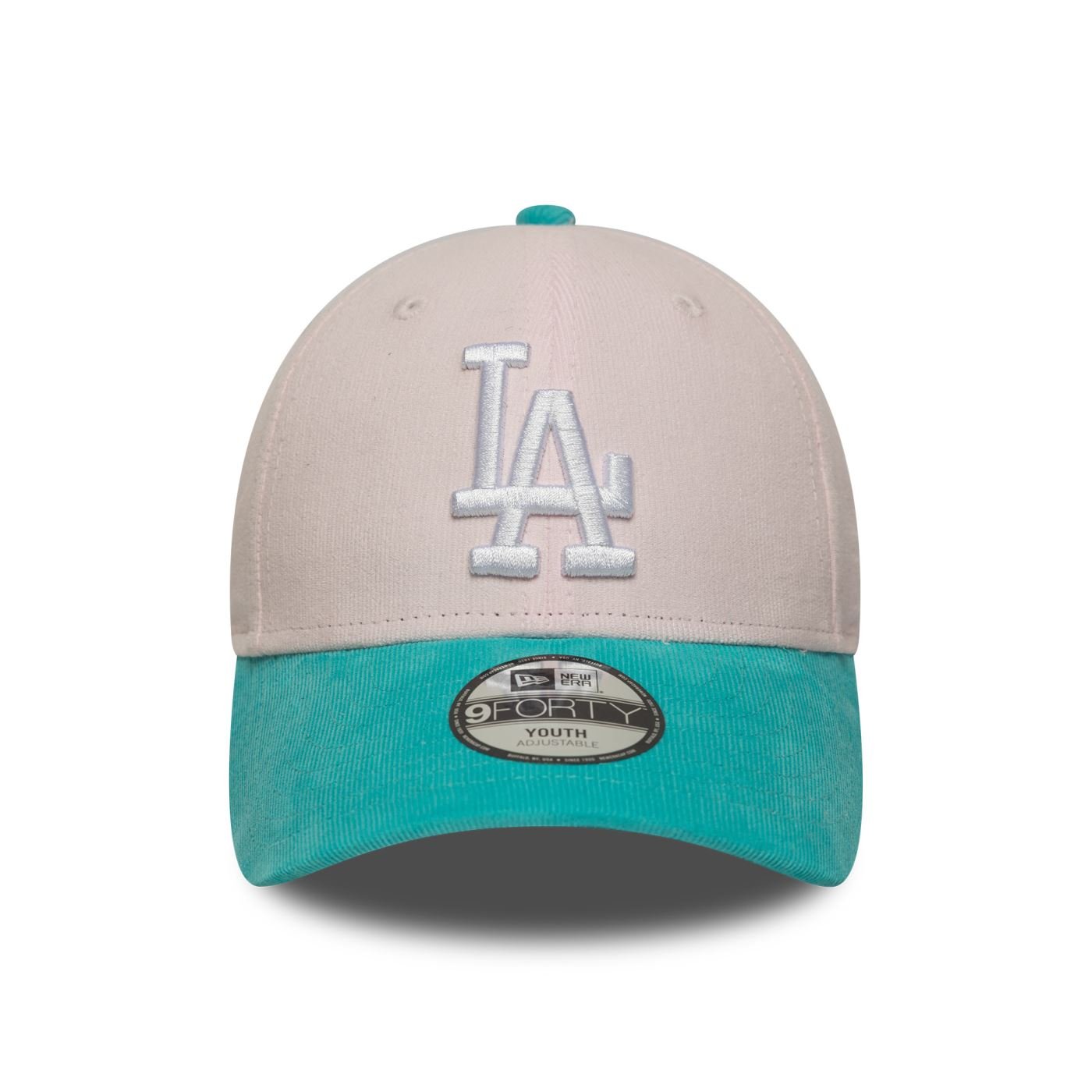 Bone New Era  9FORTY Los Angeles Dodgers MLB Rosa Bege/Verde 2