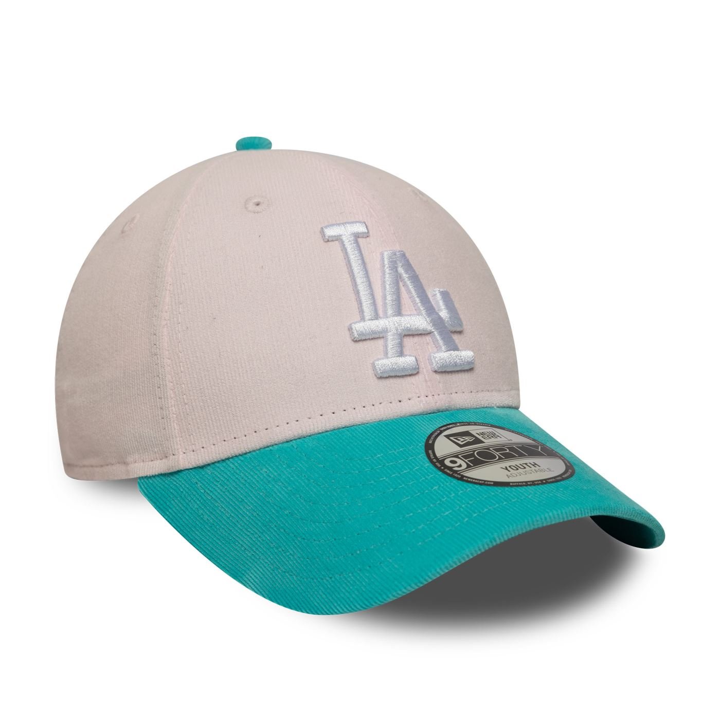 Bone New Era  9FORTY Los Angeles Dodgers MLB Rosa Bege/Verde 3