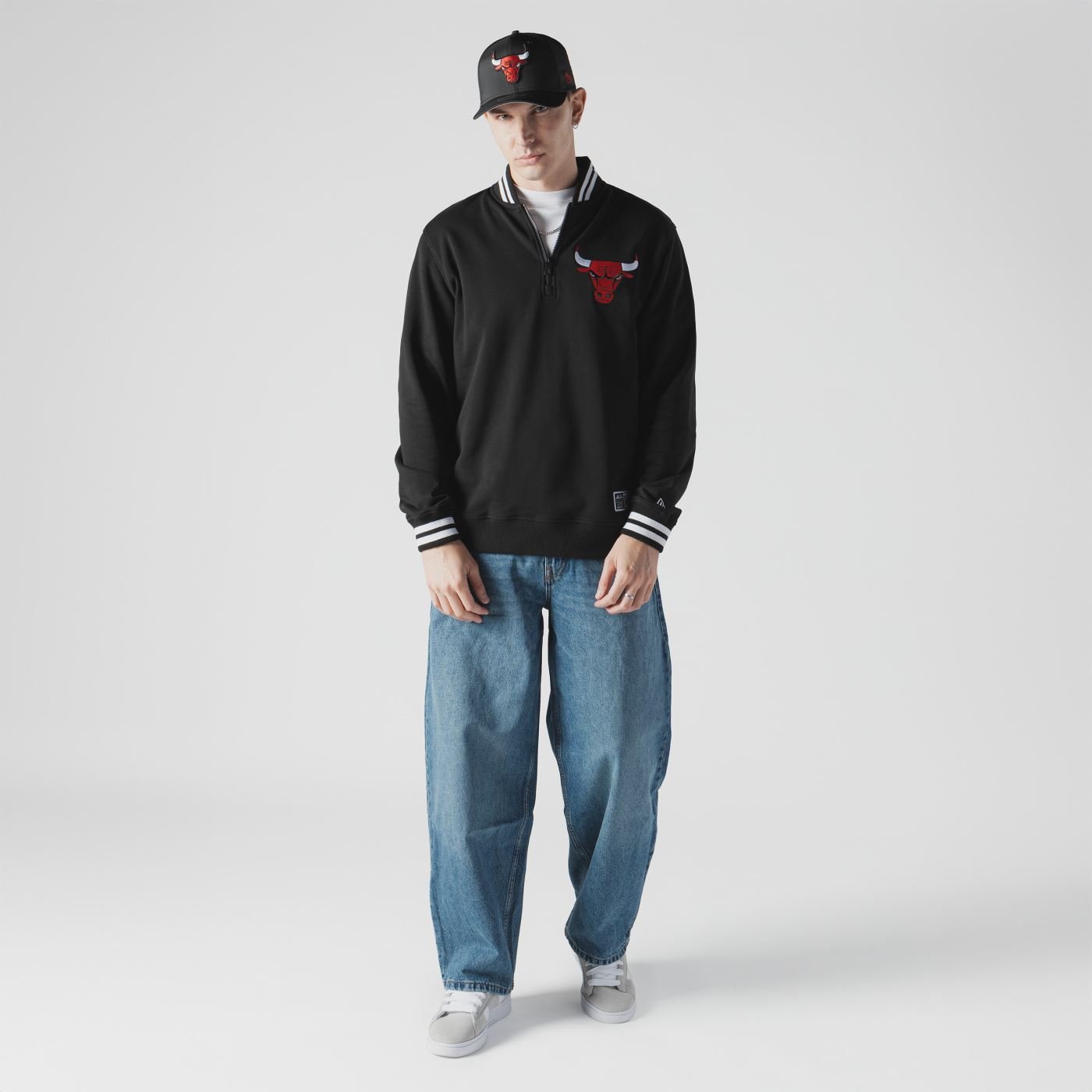 Moletom New Era Quarter Chicago Bulls NBA Preto