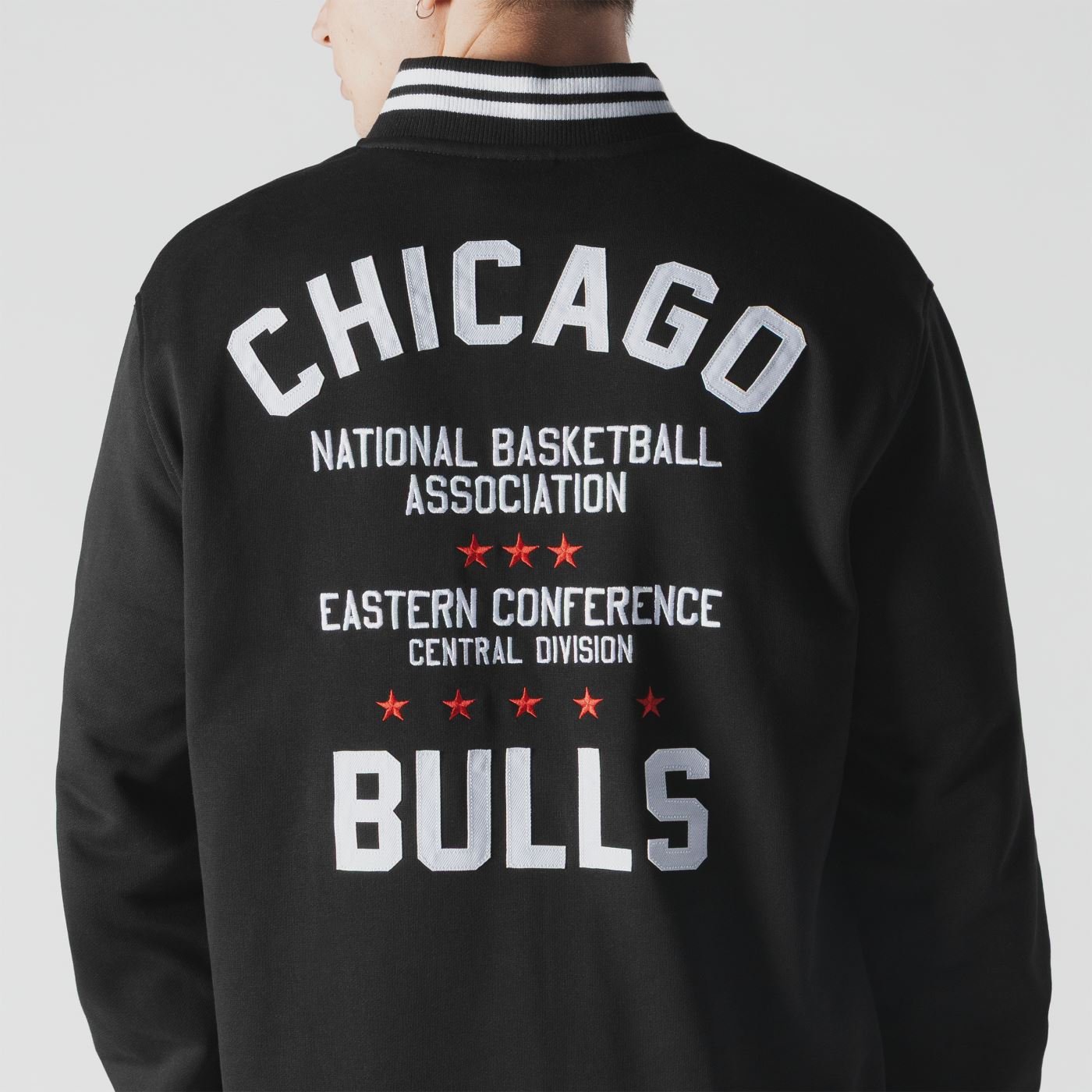 Moletom New Era Quarter Chicago Bulls NBA Preto Preto 4