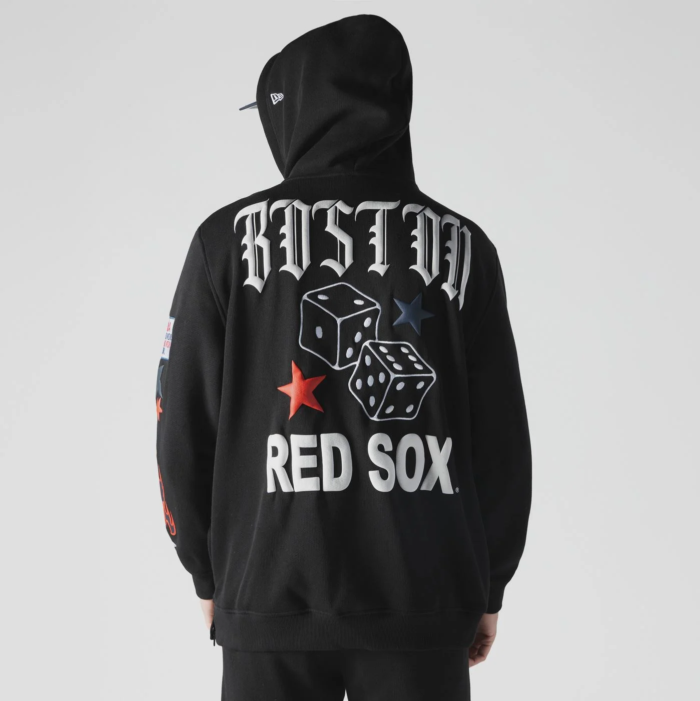 Moletom New Era Canguru Fechado Boston Red Sox MLB Preto Preto 5