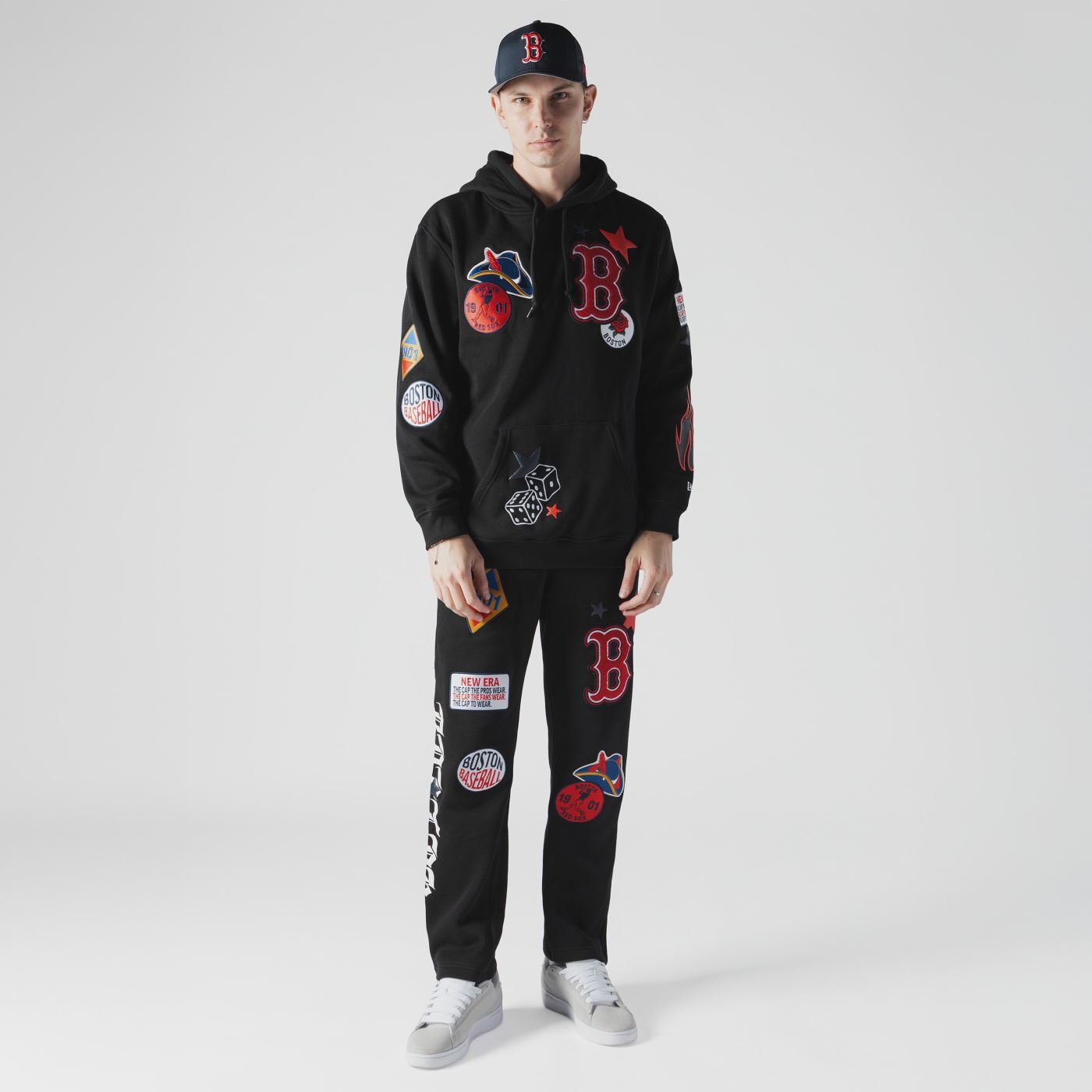 Moletom New Era Canguru Fechado Boston Red Sox MLB Preto