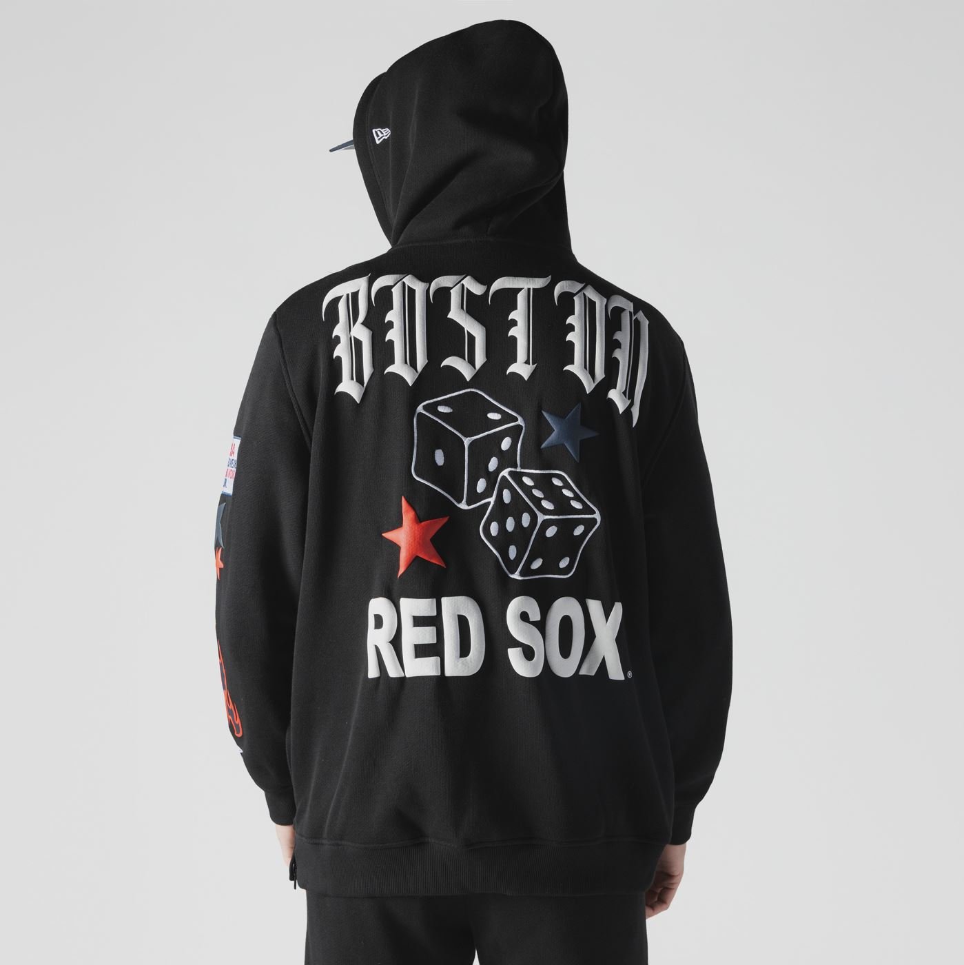 Moletom New Era Canguru Fechado Boston Red Sox MLB Preto Preto 5