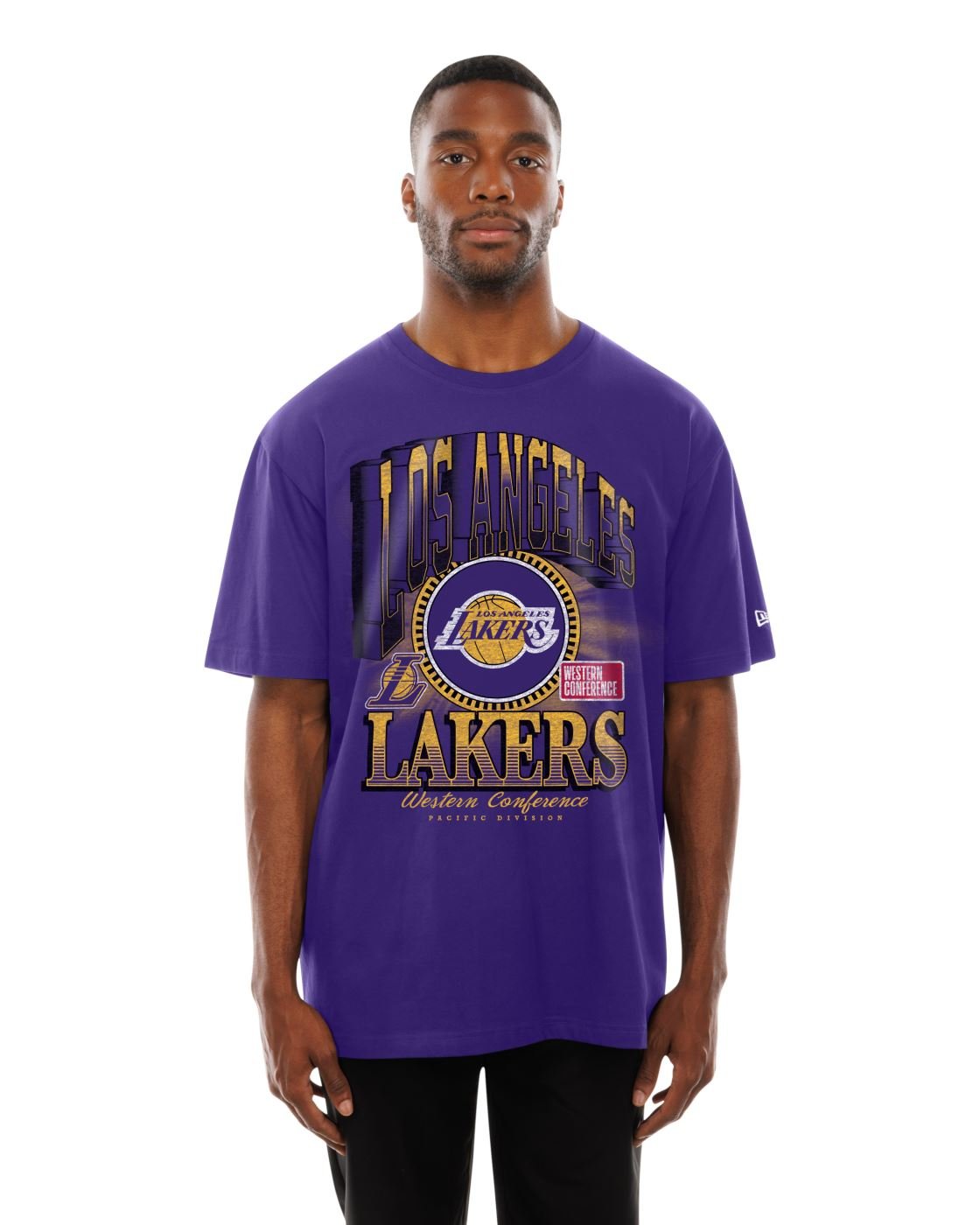 Camiseta New Era Oversize Los Angeles Lakers NBA Roxo