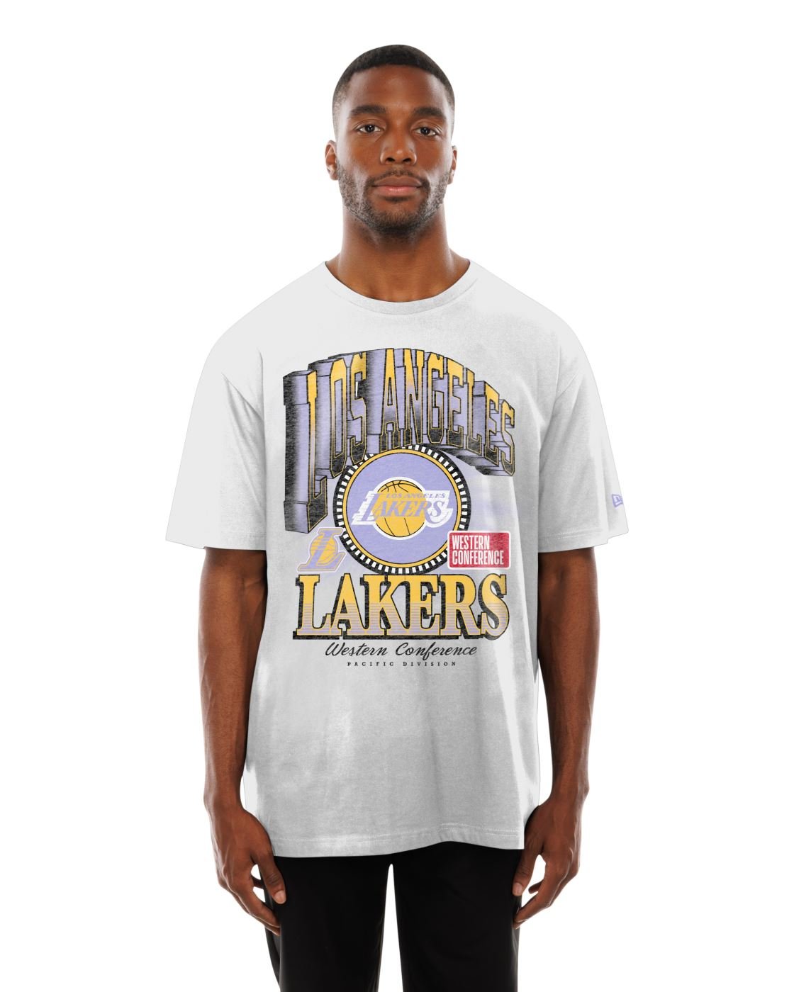Camiseta New Era Oversize Los Angeles Lakers NBA Branco