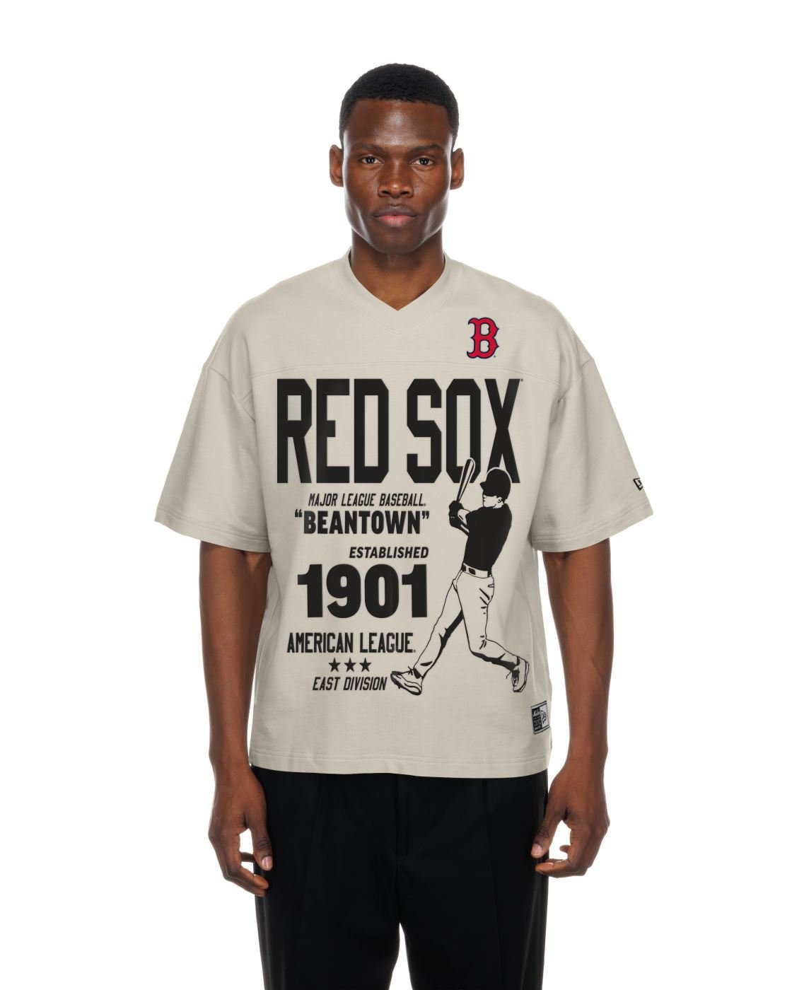 Camiseta New Era Oversize Boston Red Sox MLB Bege