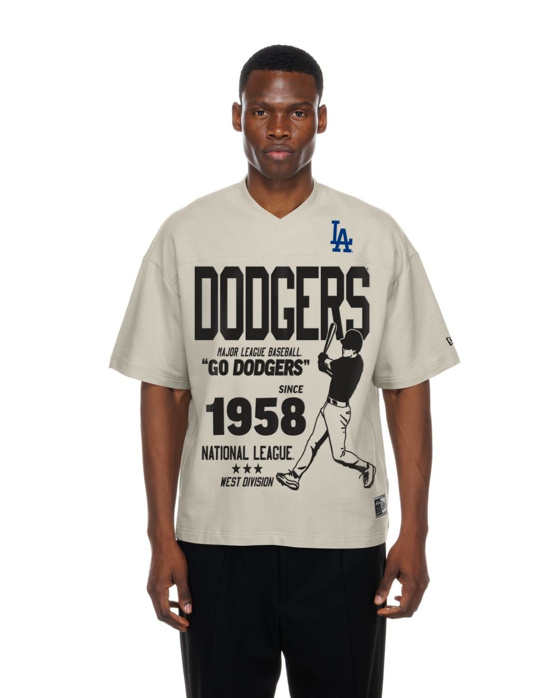 Camiseta New Era Oversize Los Angeles Dodgers MLB Bege