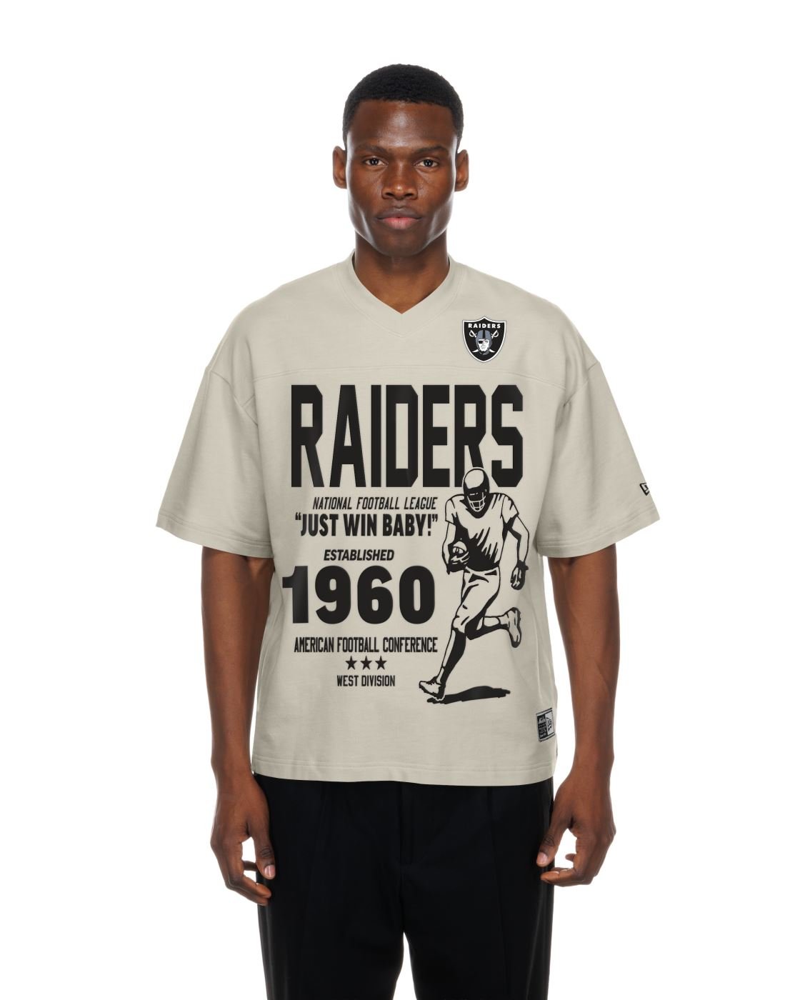 Camiseta New Era Oversize Las Vegas Raiders NFL Bege